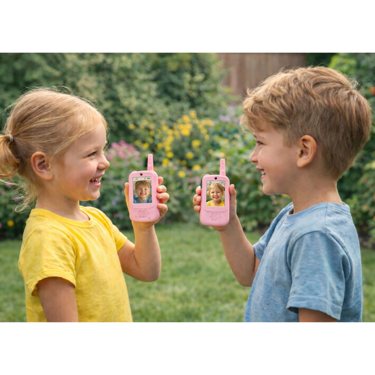 Walkie Talkies For Kids Video Talk Recording Camera Pink