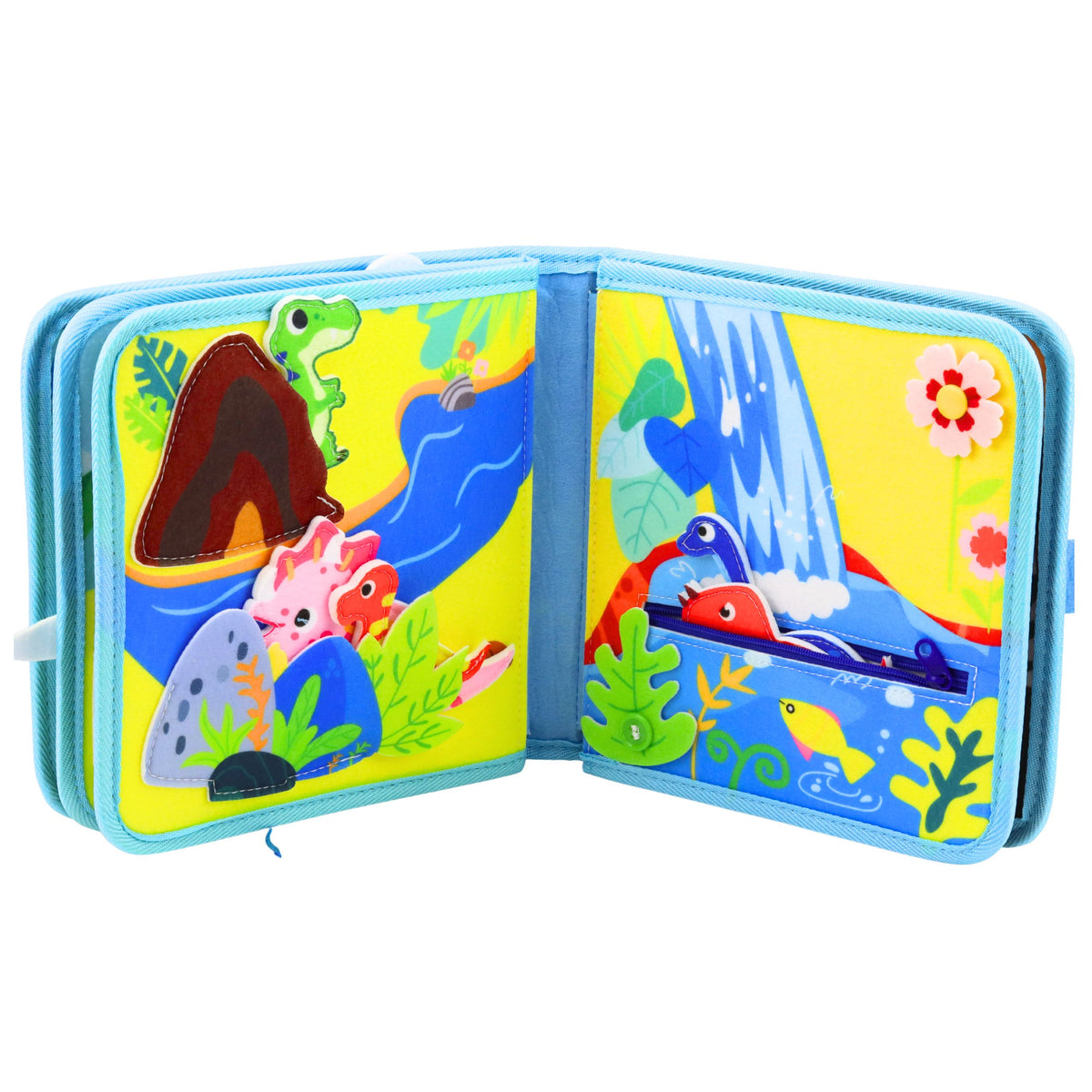 3d Felt Sensory Educational Book Dinosaurs