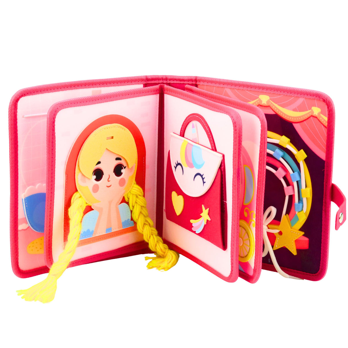 3d Felt Princess Pink Sensory Educational Book