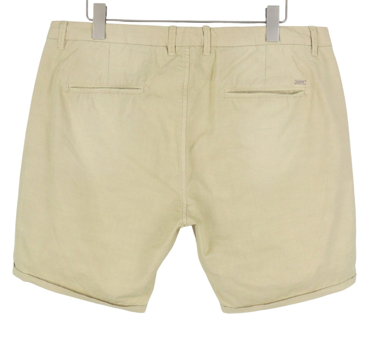 Short en coton beige