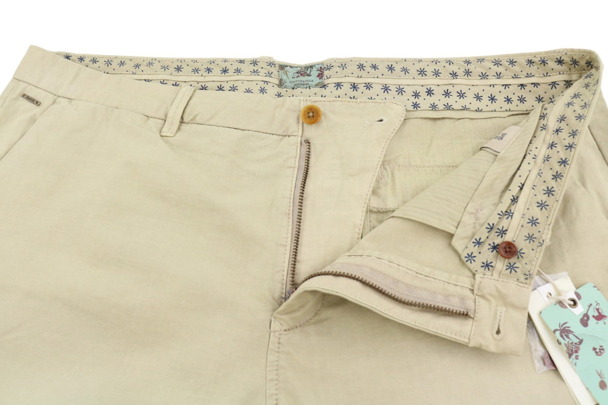 Short en coton beige
