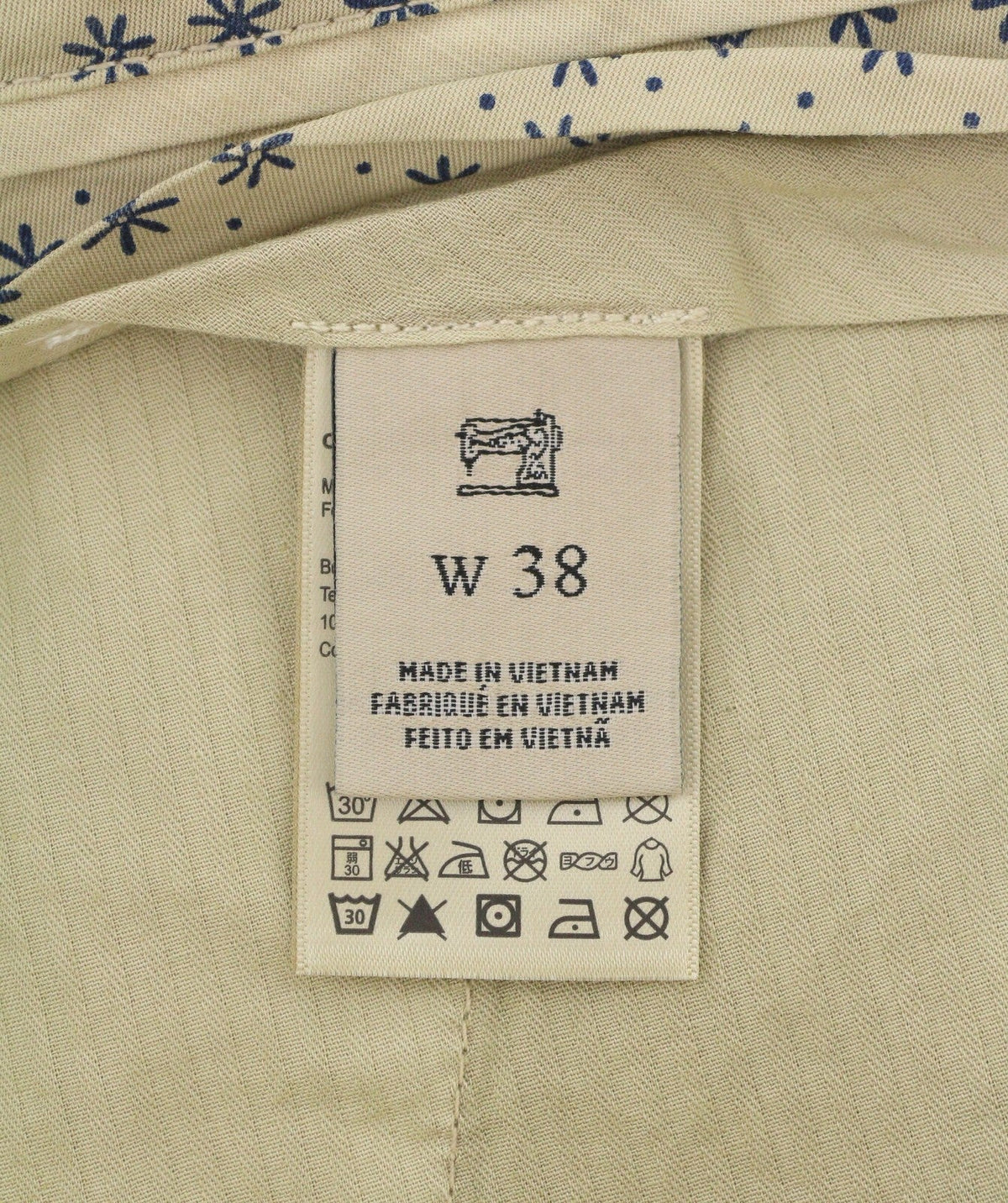 Short en coton beige