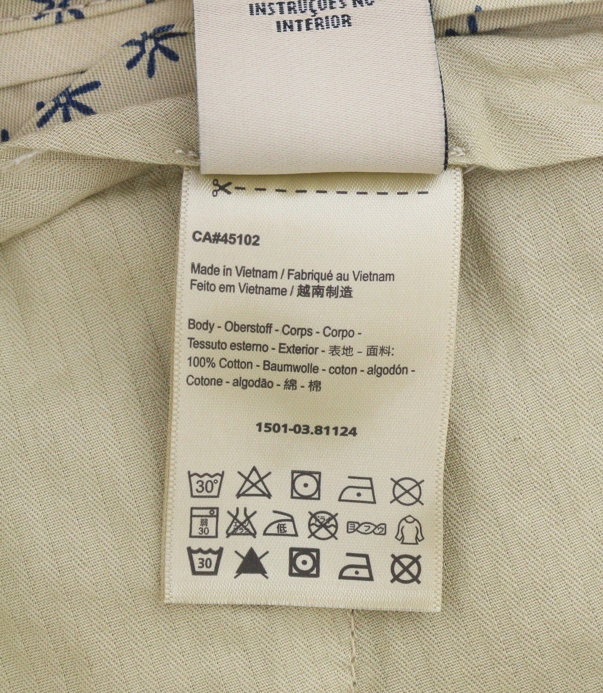 Short en coton beige
