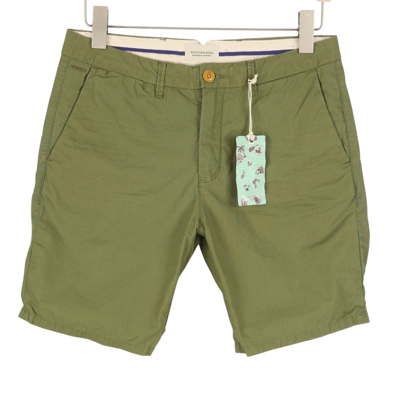Pantaloni scurți din bumbac verde