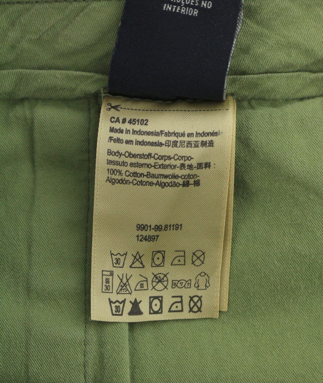 Pantaloni scurți din bumbac verde