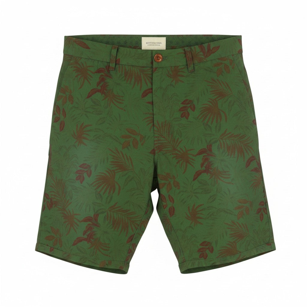 Pantaloncini di cotone verde