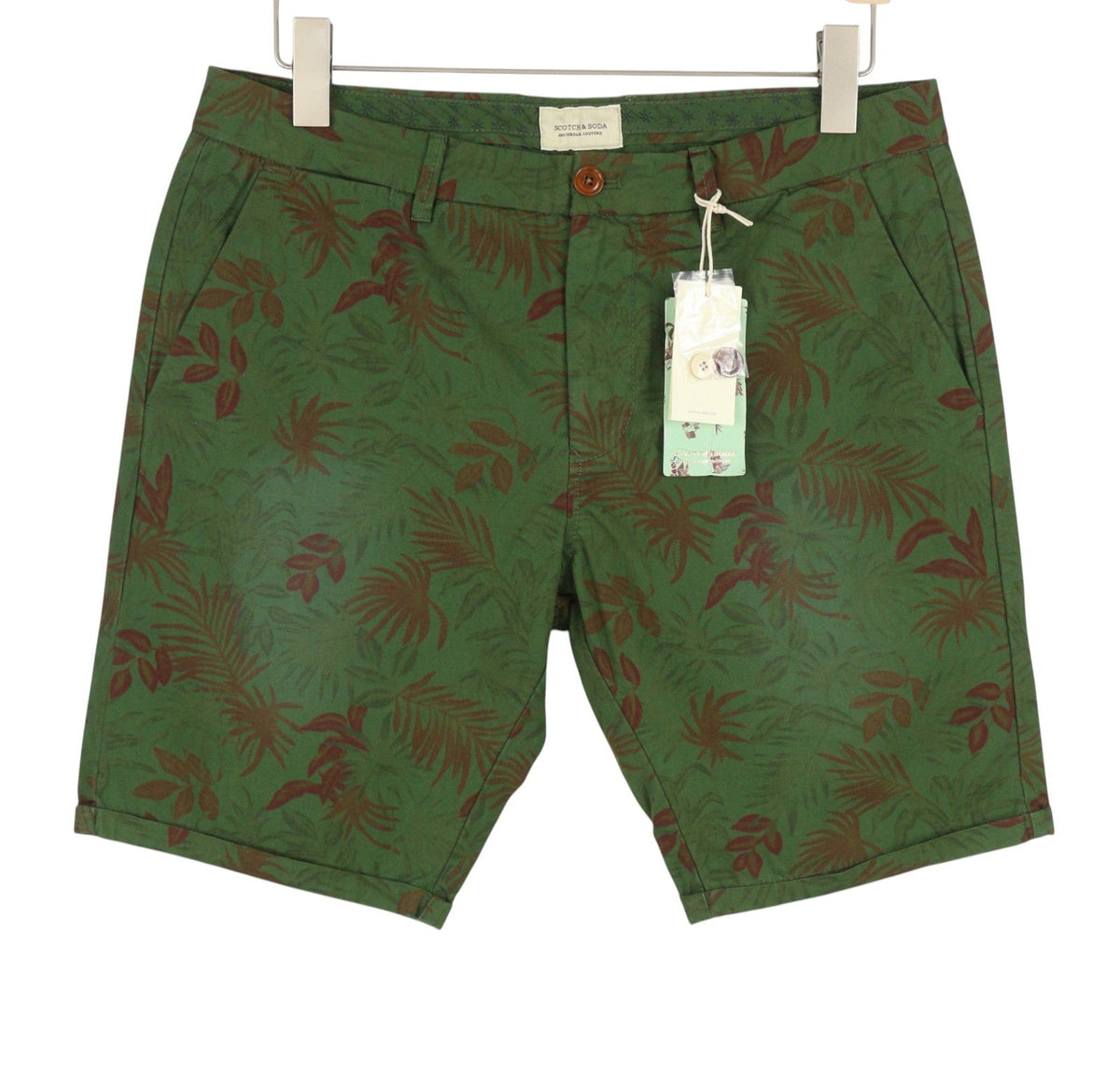 Pantaloncini di cotone verde