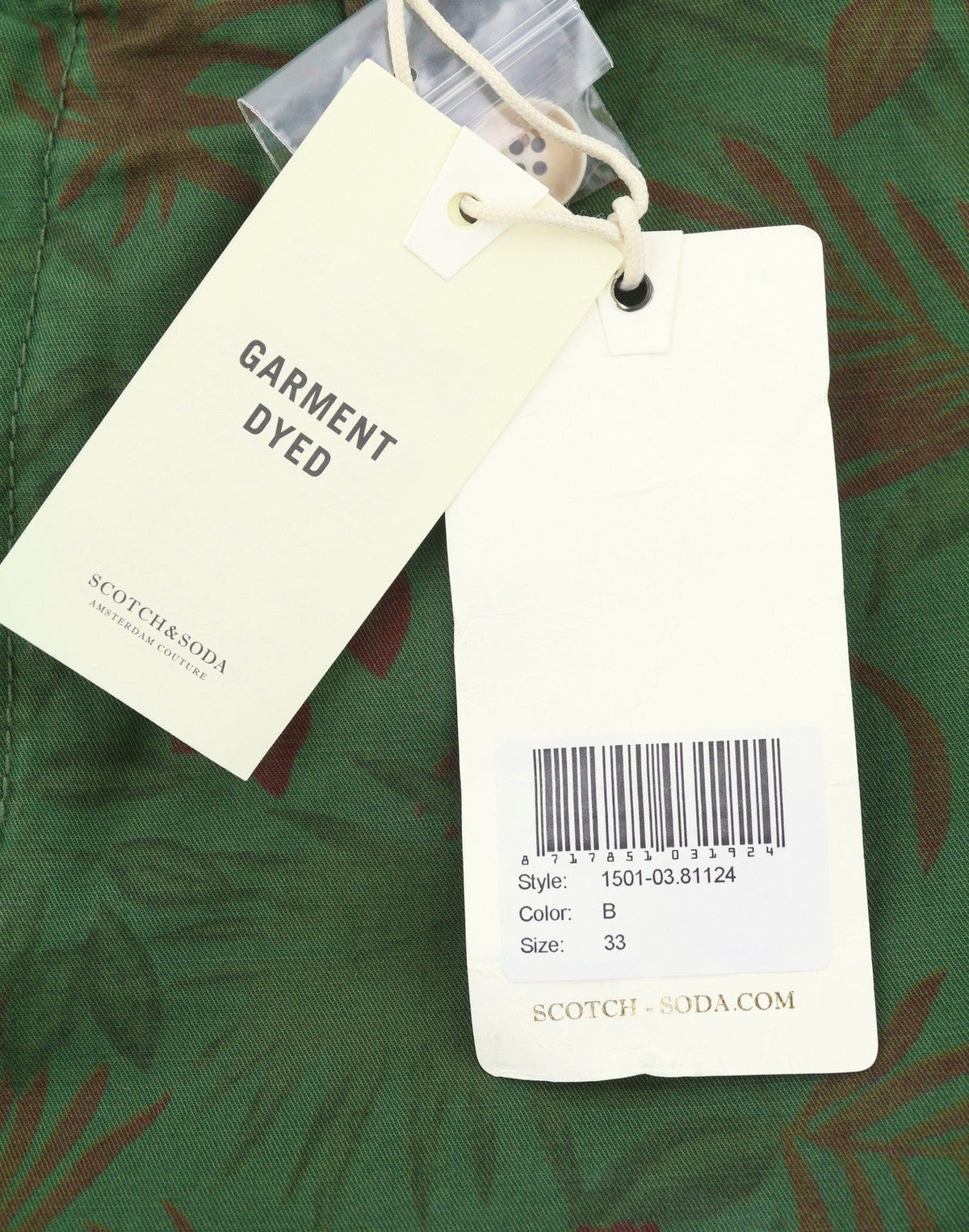 Pantaloncini di cotone verde