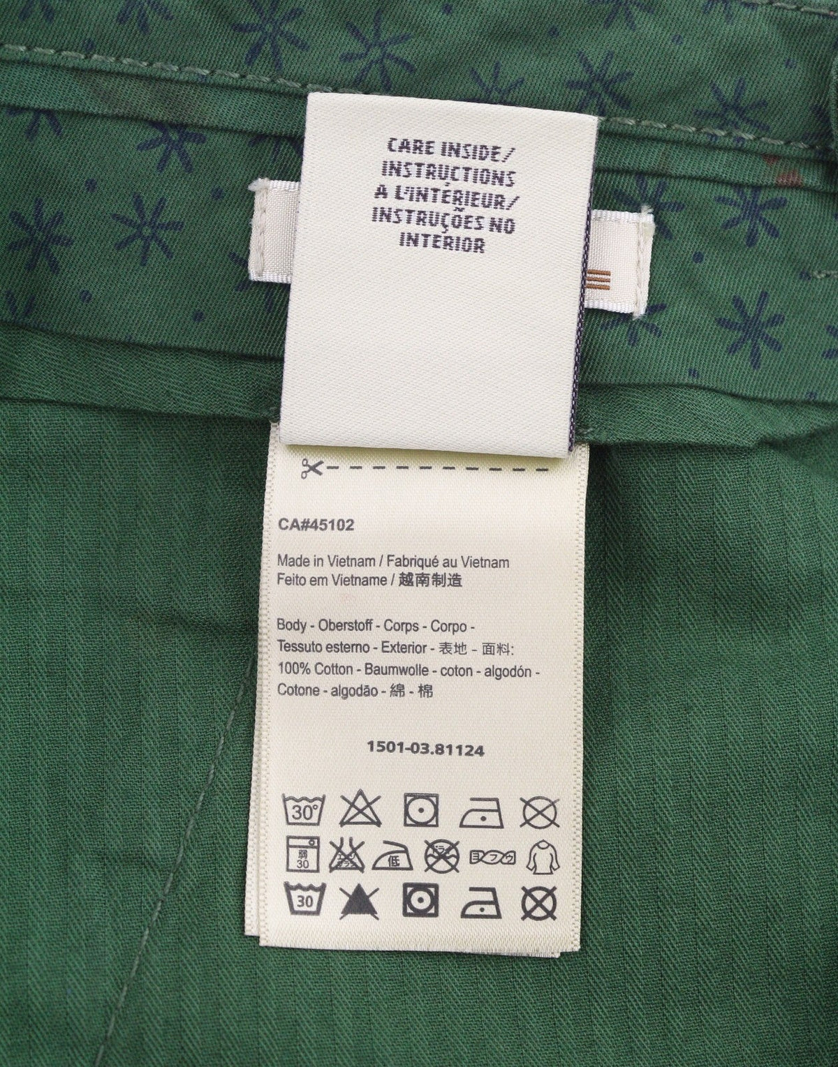 Pantaloncini di cotone verde