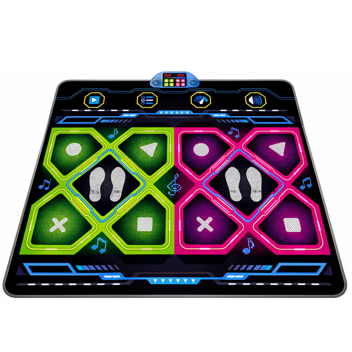 Tapis de danse Led électronique double 105 X 90 Cm