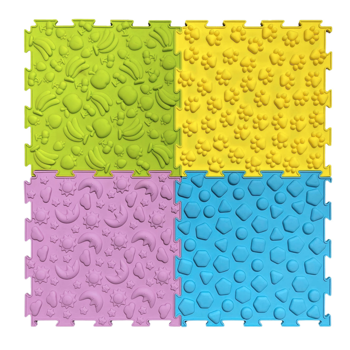 Érzékszervi Út Puzzle Lapok Különféle szerkezetek Színek 24,5 cm 10 db.