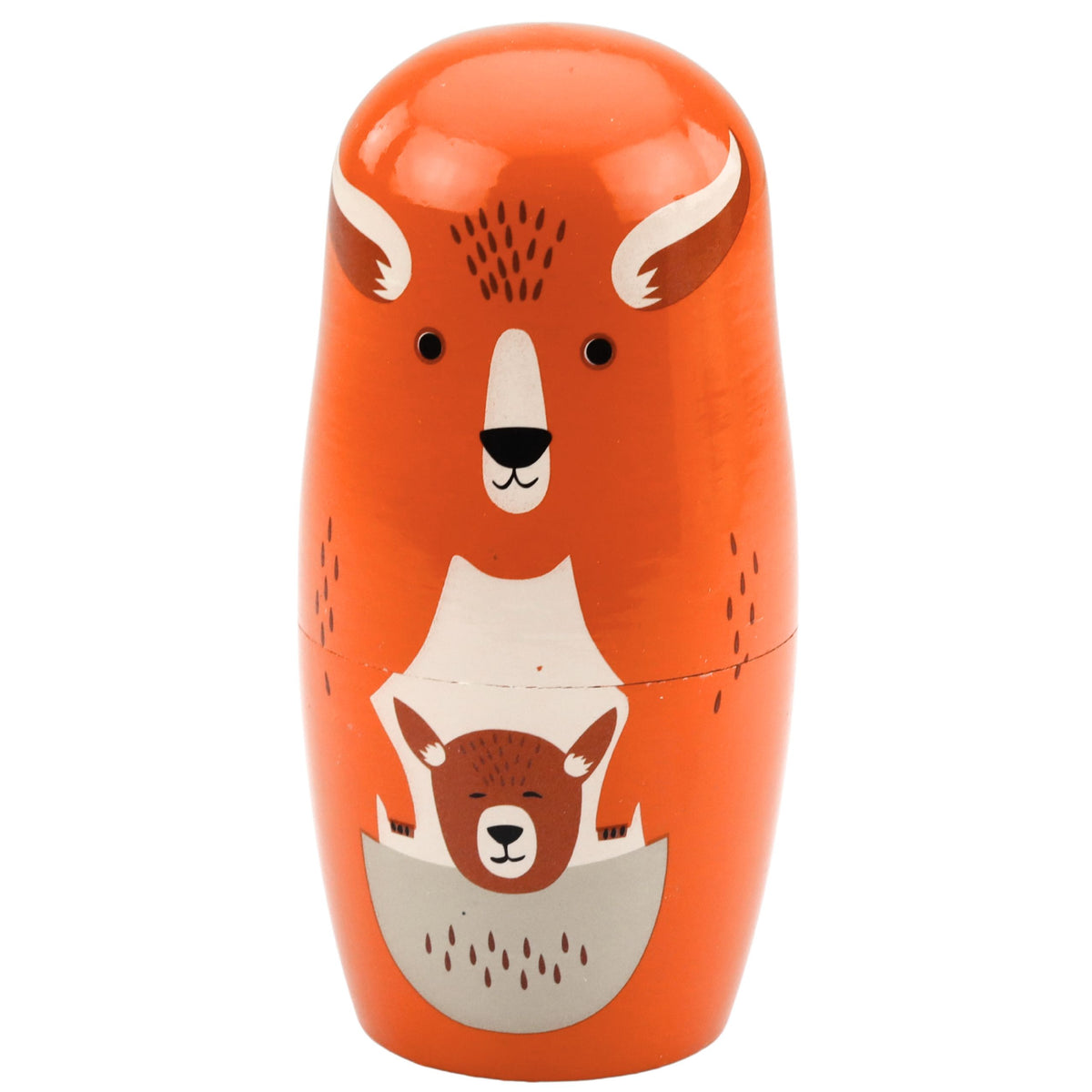 Set Of Wooden Matryoshka Dolls Puzzle Forest Animals 6 Pcs.