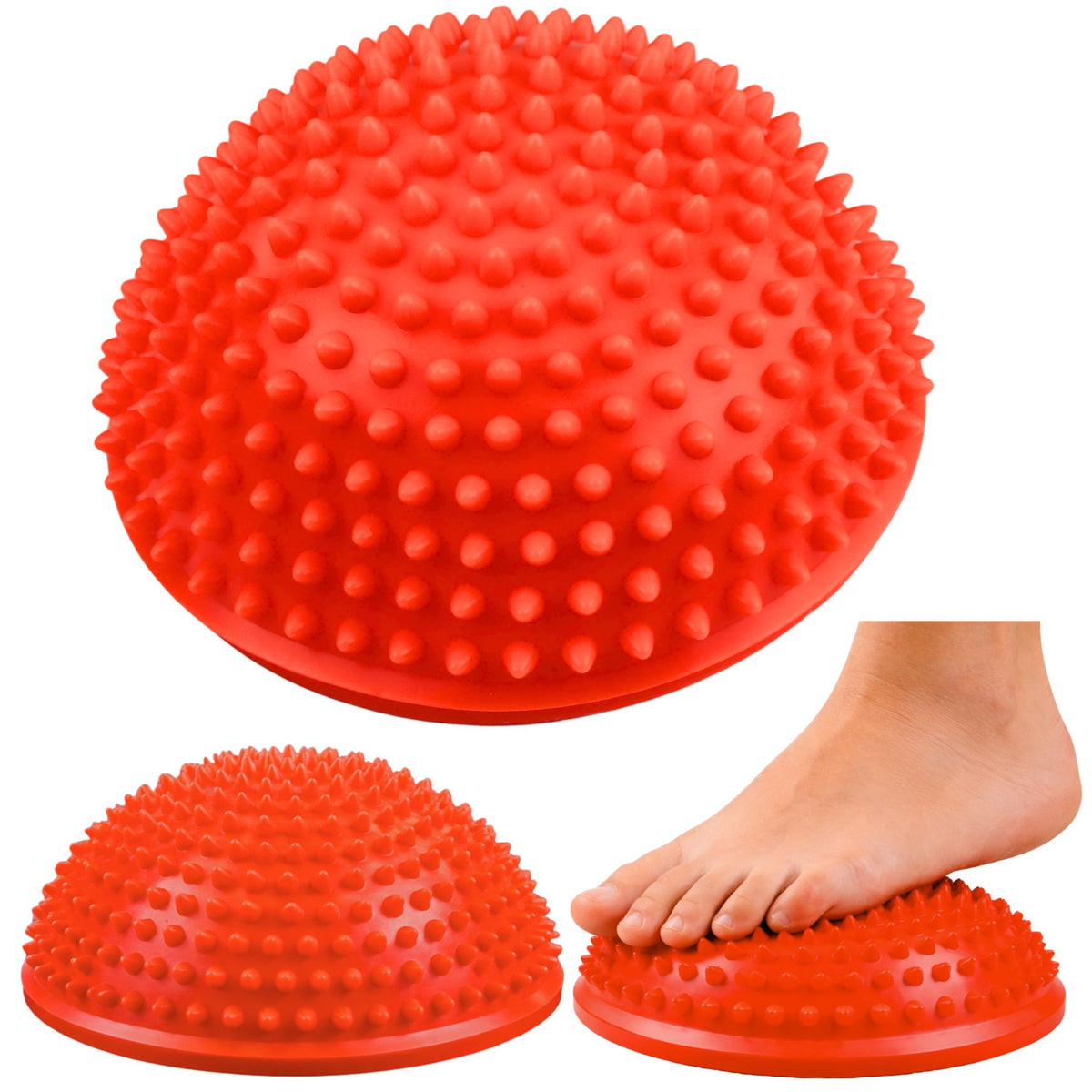 Sensory Hemisphere For Massage And Balance Exercises Orange 16 Cm