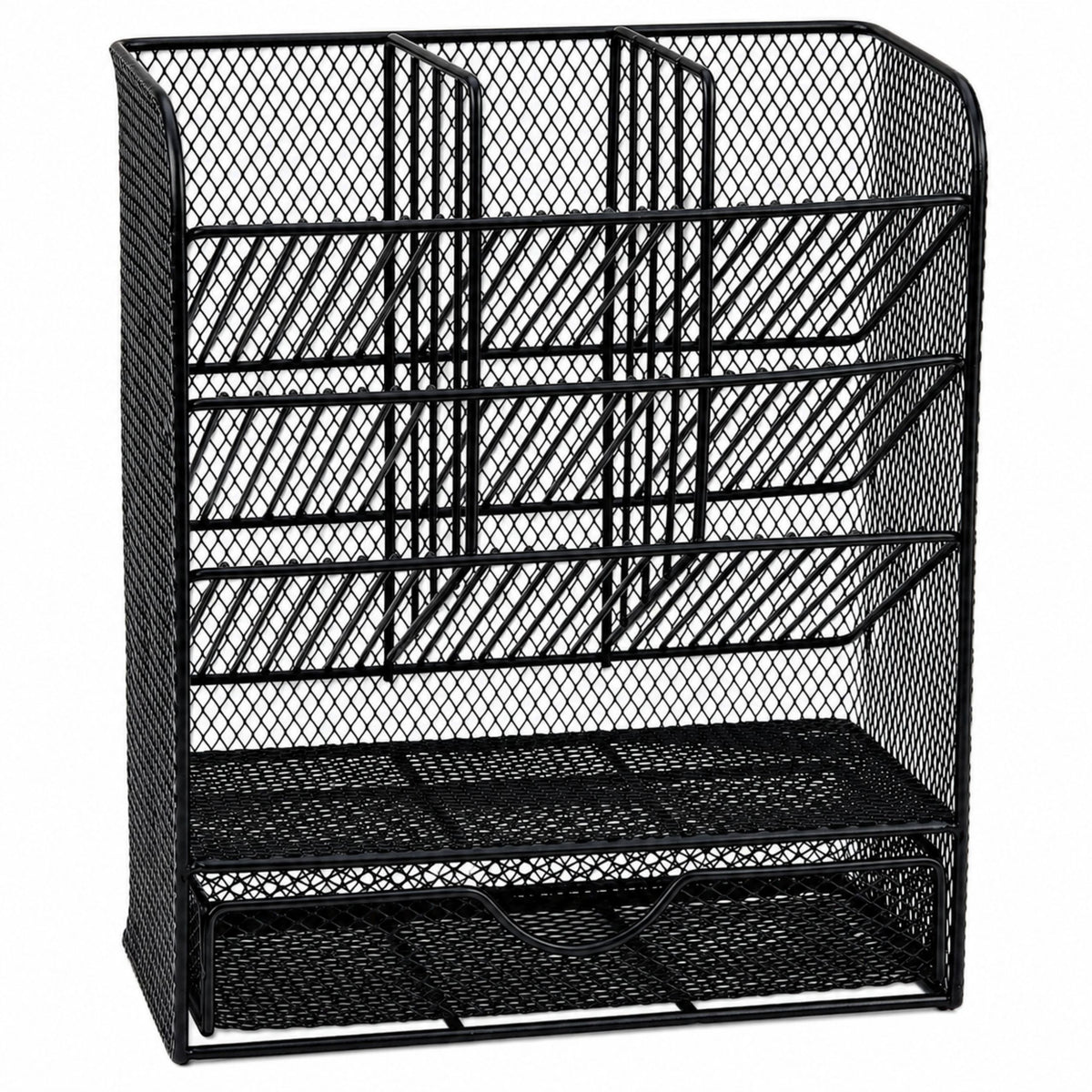 Metal Desk Organizer For Pens And Accessories Black