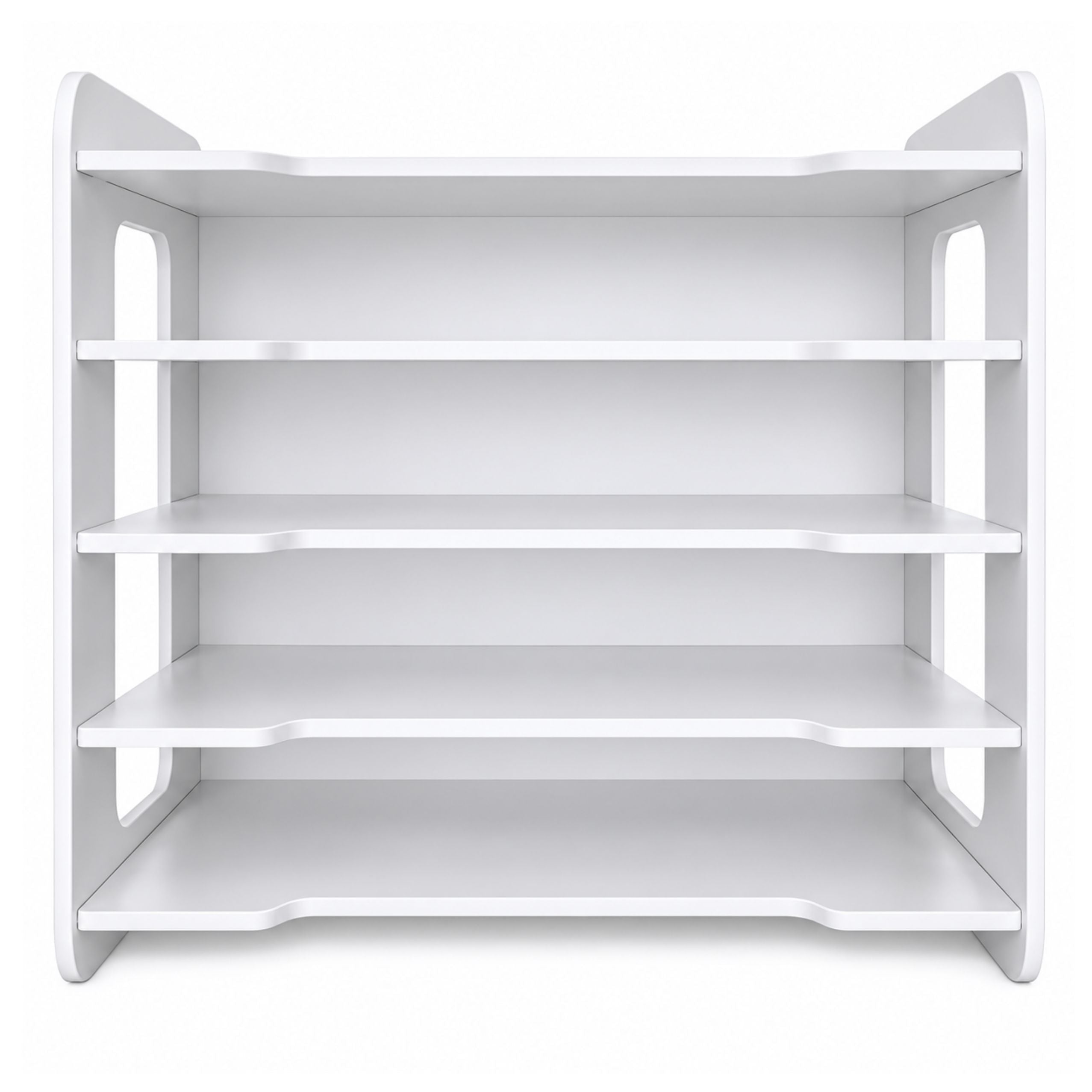 Office Organizer For Desk Wooden Shelves For A4 Documents White