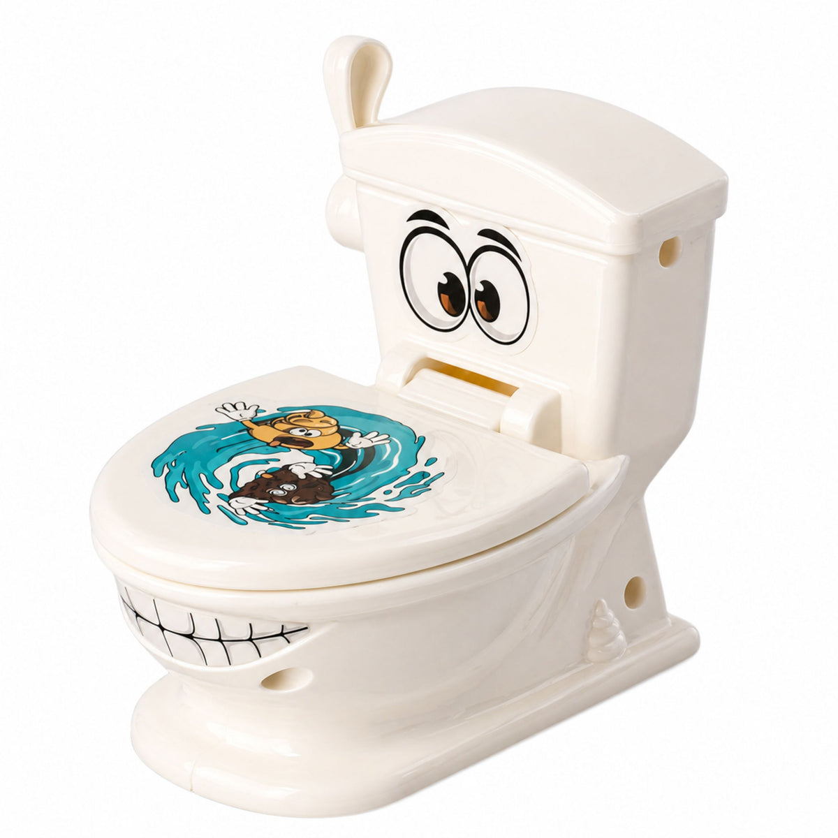 Popping Jumping Poop WC-Katapult-Aufkleber, Arcade-Spiel