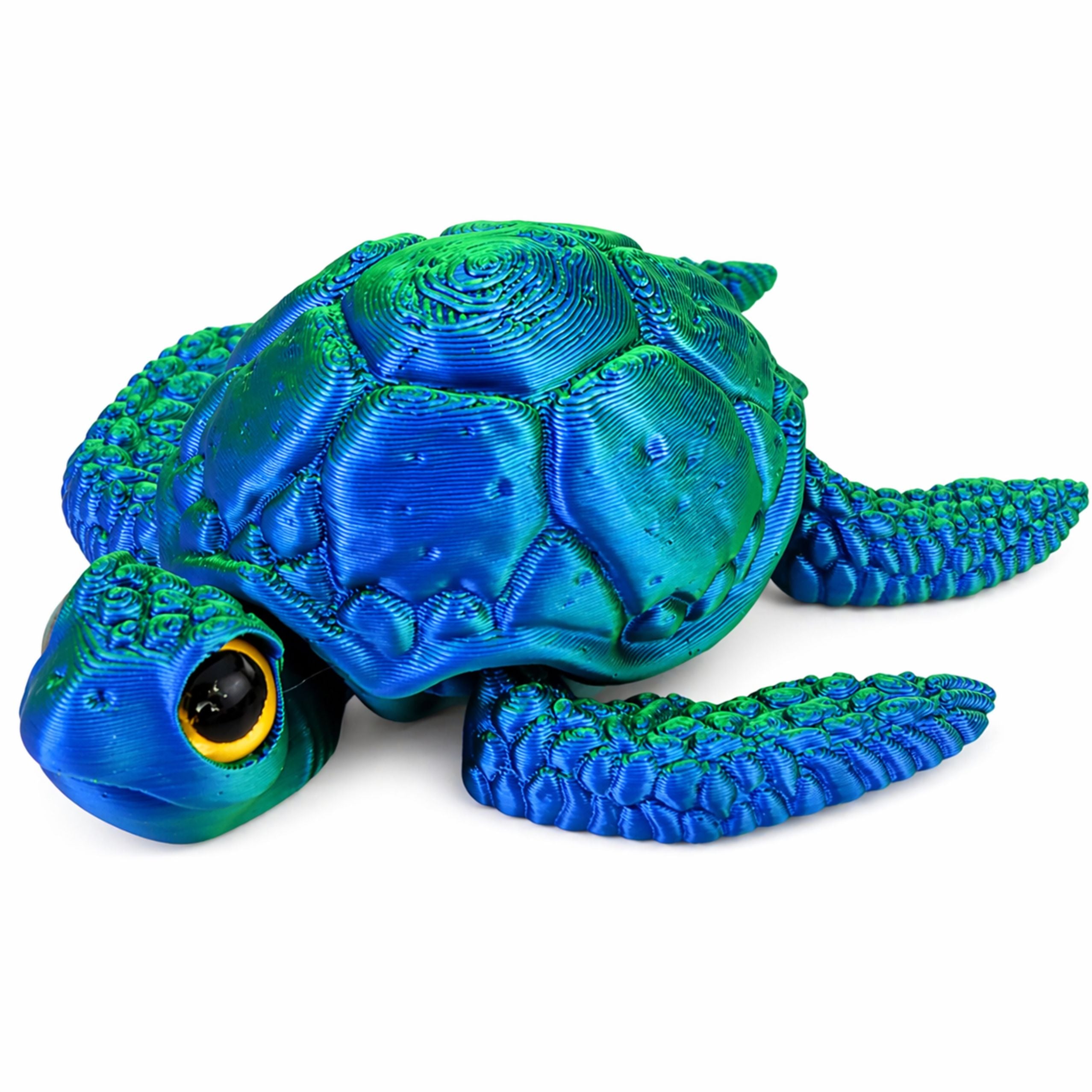 3d figúrka morskej korytnačky pohyblivé plutvy hlava modro-zelená 8 cm