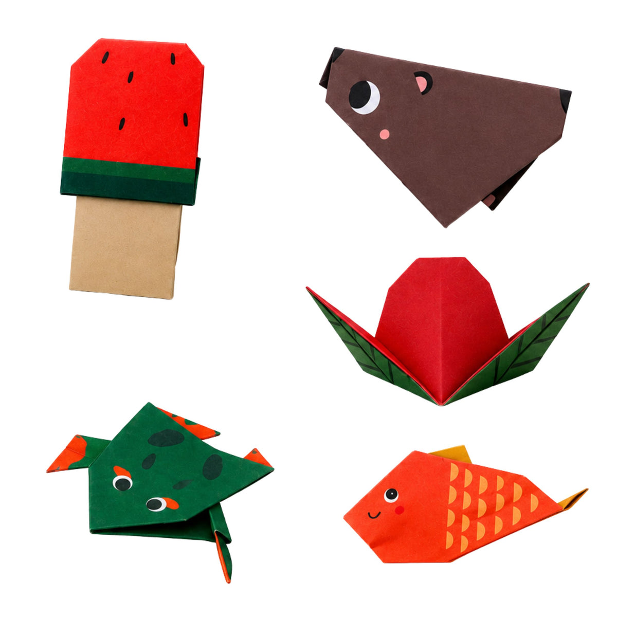 Caiet Origami Colorat Pentru Copii Animale Nivele de dificultate 30 Foi