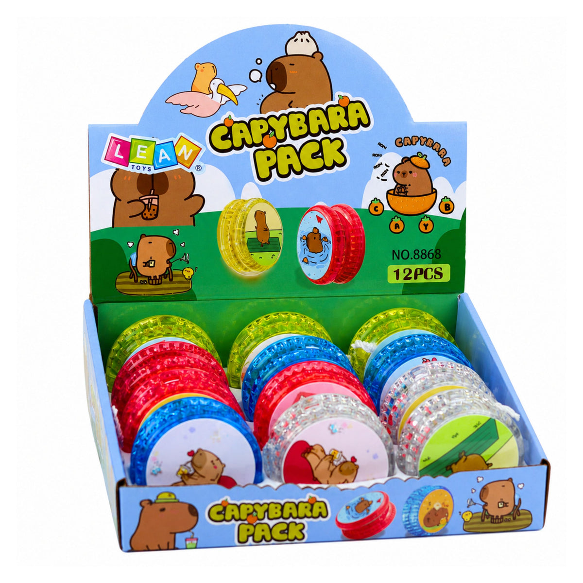 Jojo Capybara Skill Toy Glowing Colorful Yo-yo 5.5 Cm