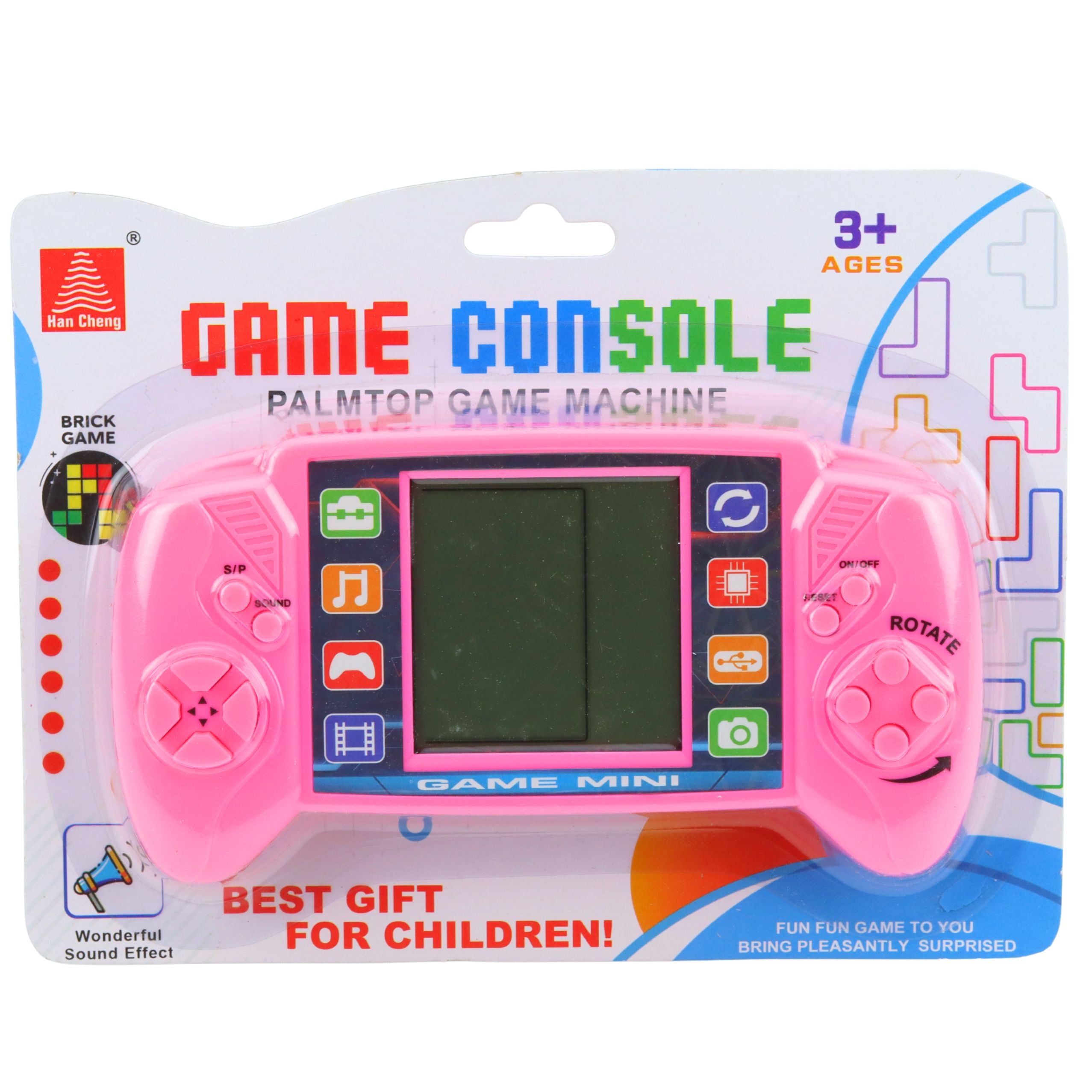 Portable Lcd Tetris Electronic Game Console Pink
