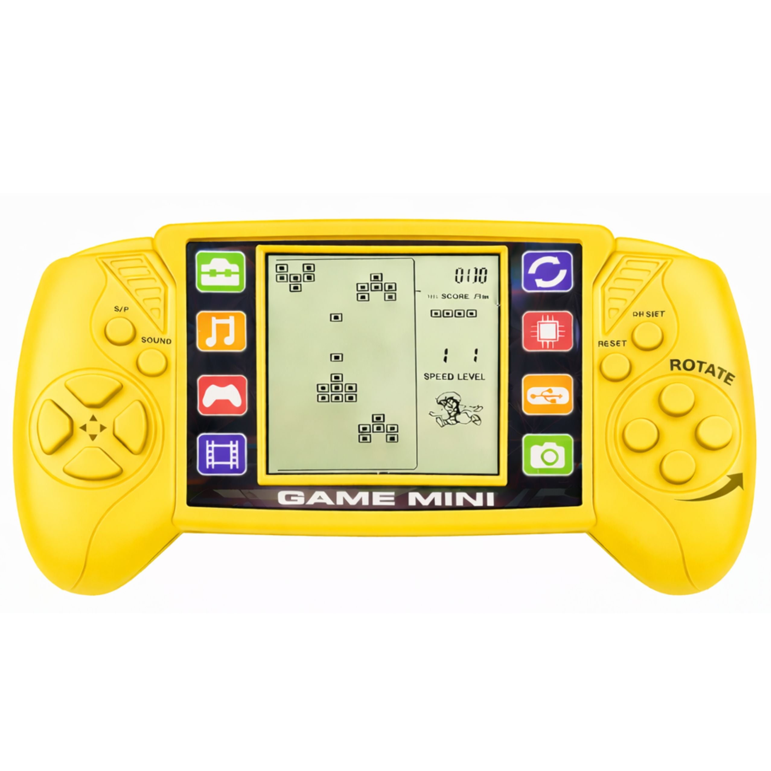 Electronic Game Console Tetris Portable Lcd Yellow