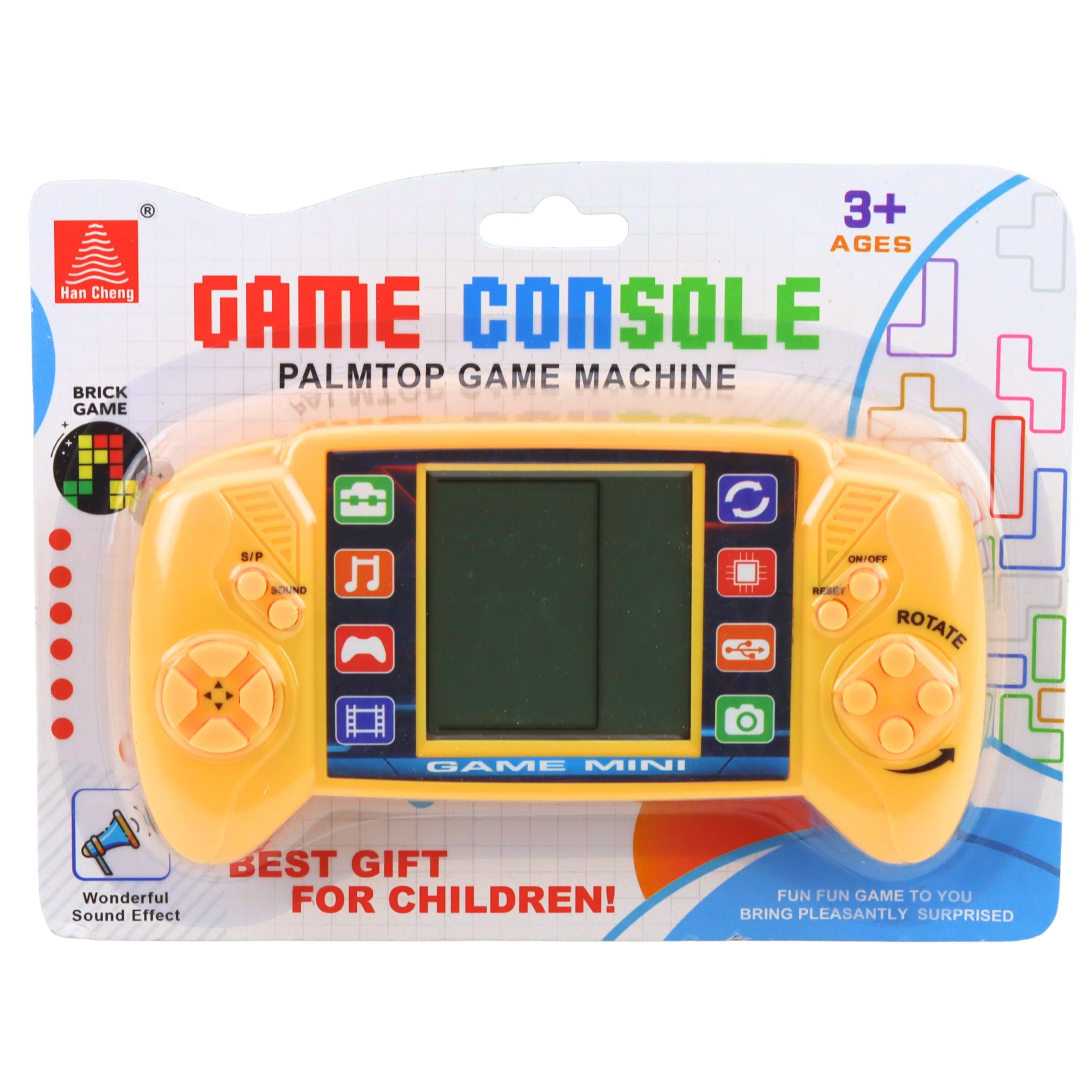 Electronic Game Console Tetris Portable Lcd Yellow