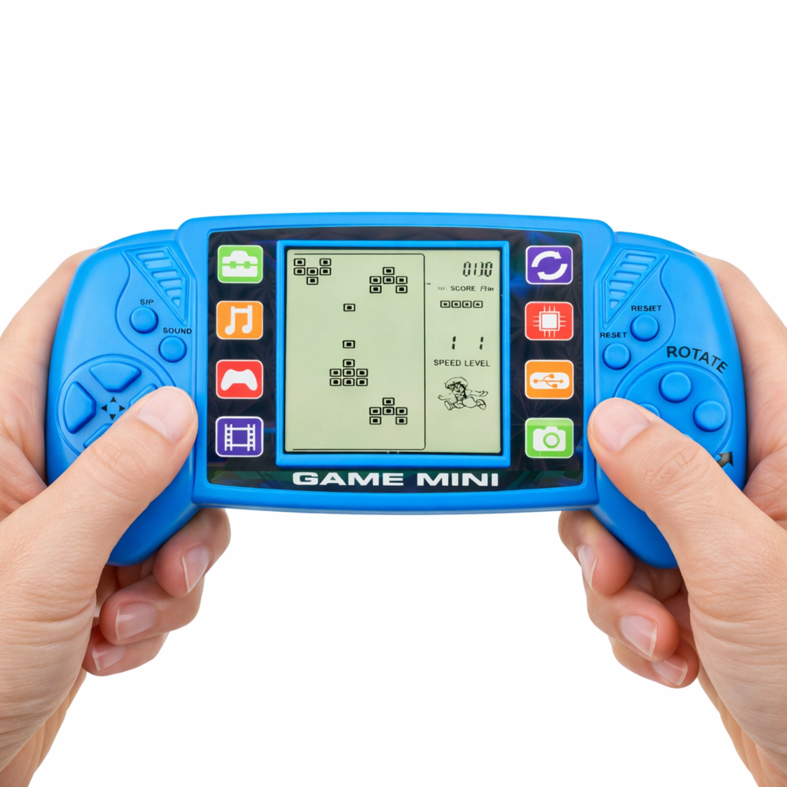 Tetris hordozható LCD elektronikus játékkonzol kék