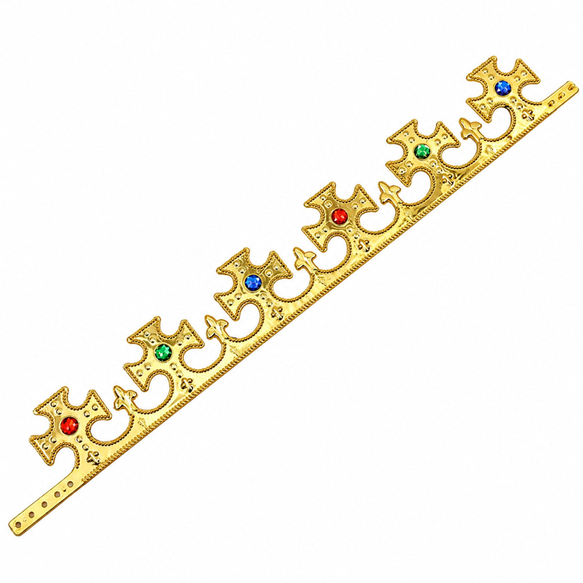 King's Crown Adjustable For King Queen Costume Gold 17-20 Cm