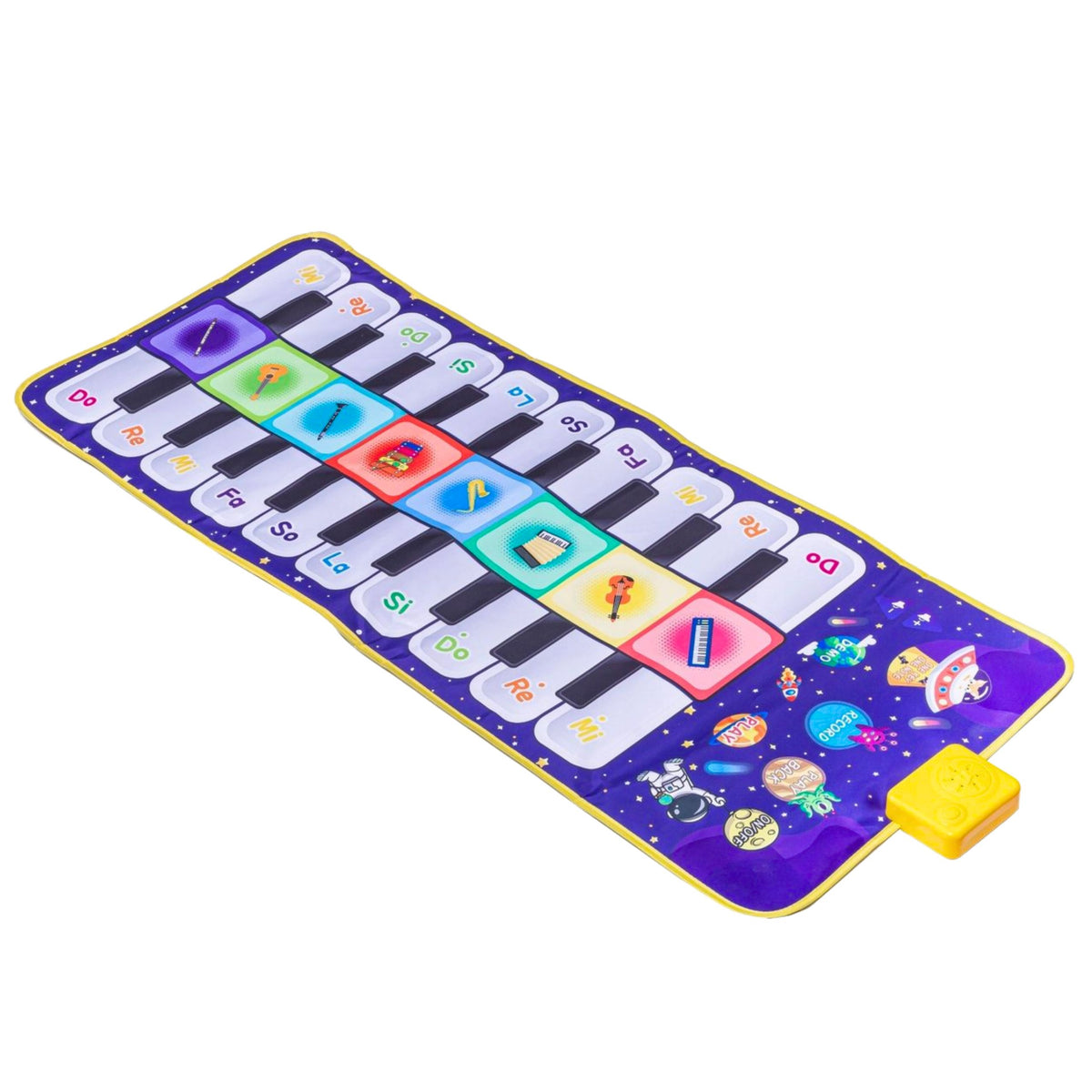 Tapis de danse éducatif musical espace piano interactif 120 x 48 cm
