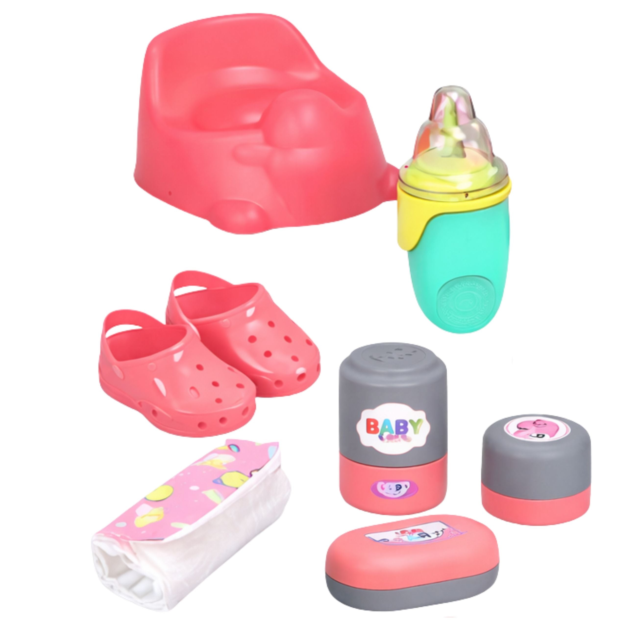 Baby Doll Peeing Babbles Cries Speaks 12 Sounds Accessories Chair