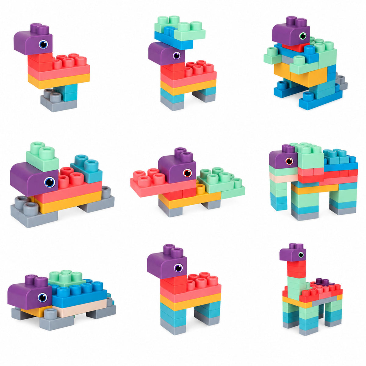 Soft Sensory Construction Blocks In A Bag For Children Colorful 30 Pcs.