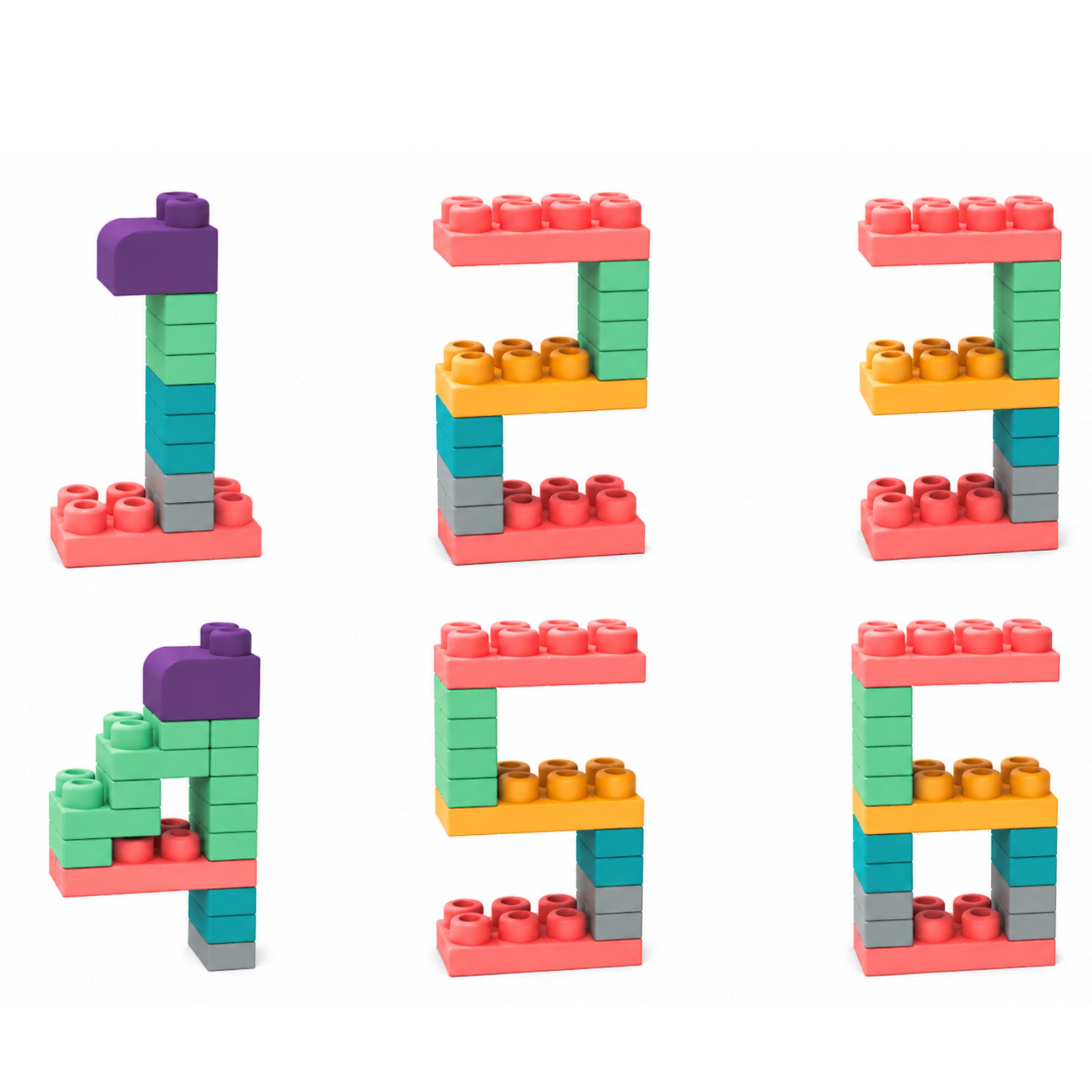 Soft Sensory Construction Blocks In A Bag For Children Colorful 30 Pcs.