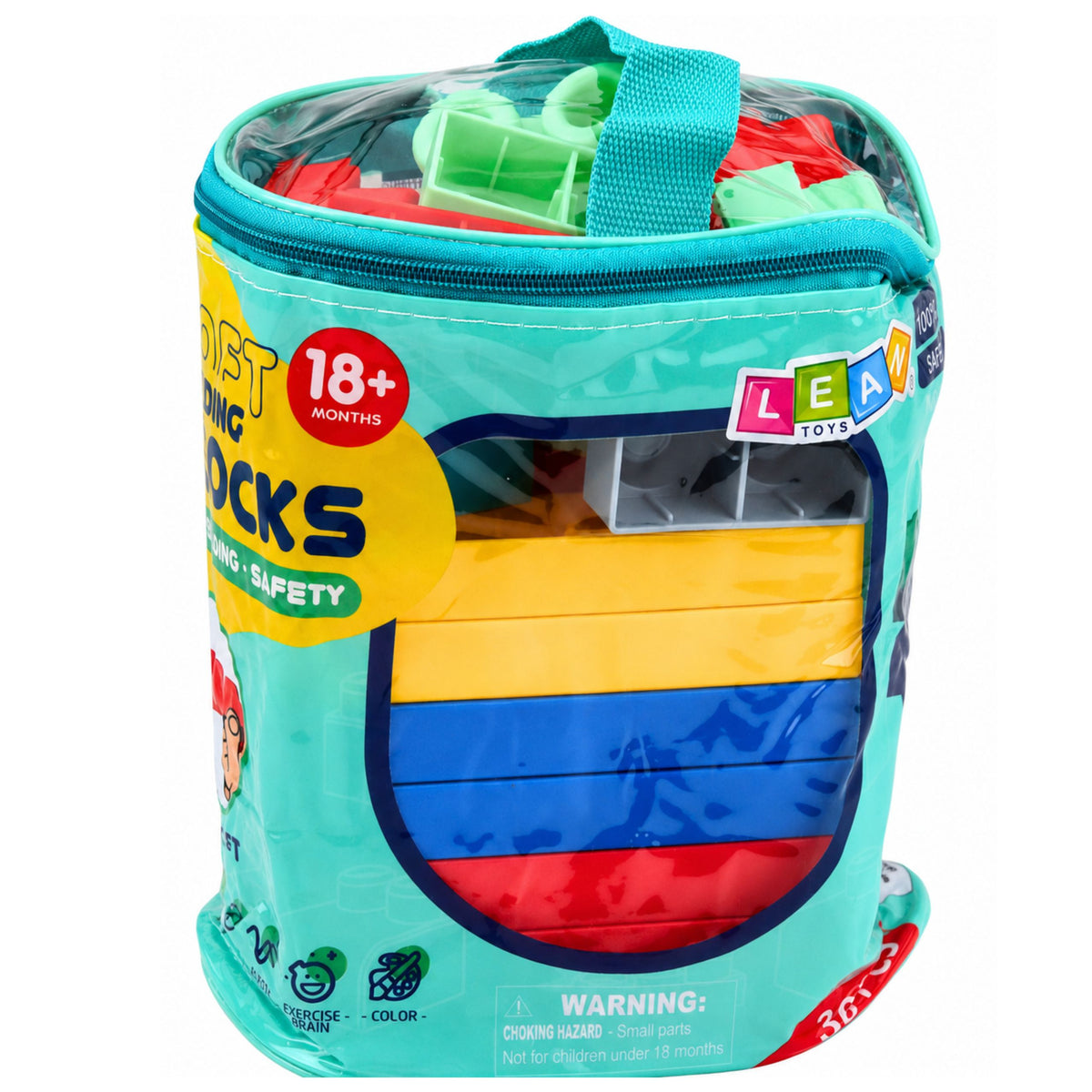 Soft Sensory Construction Blocks In A Bag For Children Colorful 30 Pcs.