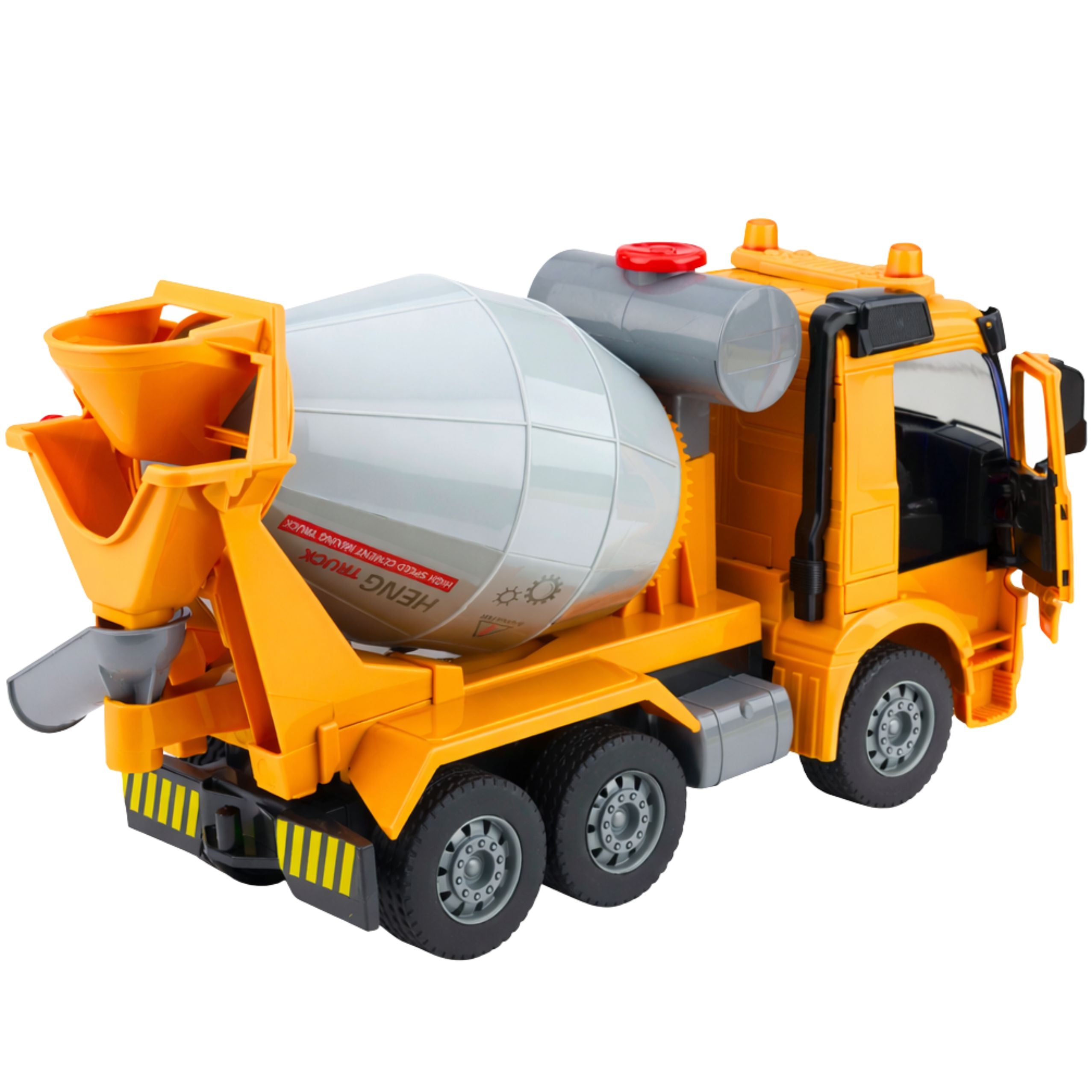 Construction Truck Concrete Mixer Rotating Drum Lights Sounds
