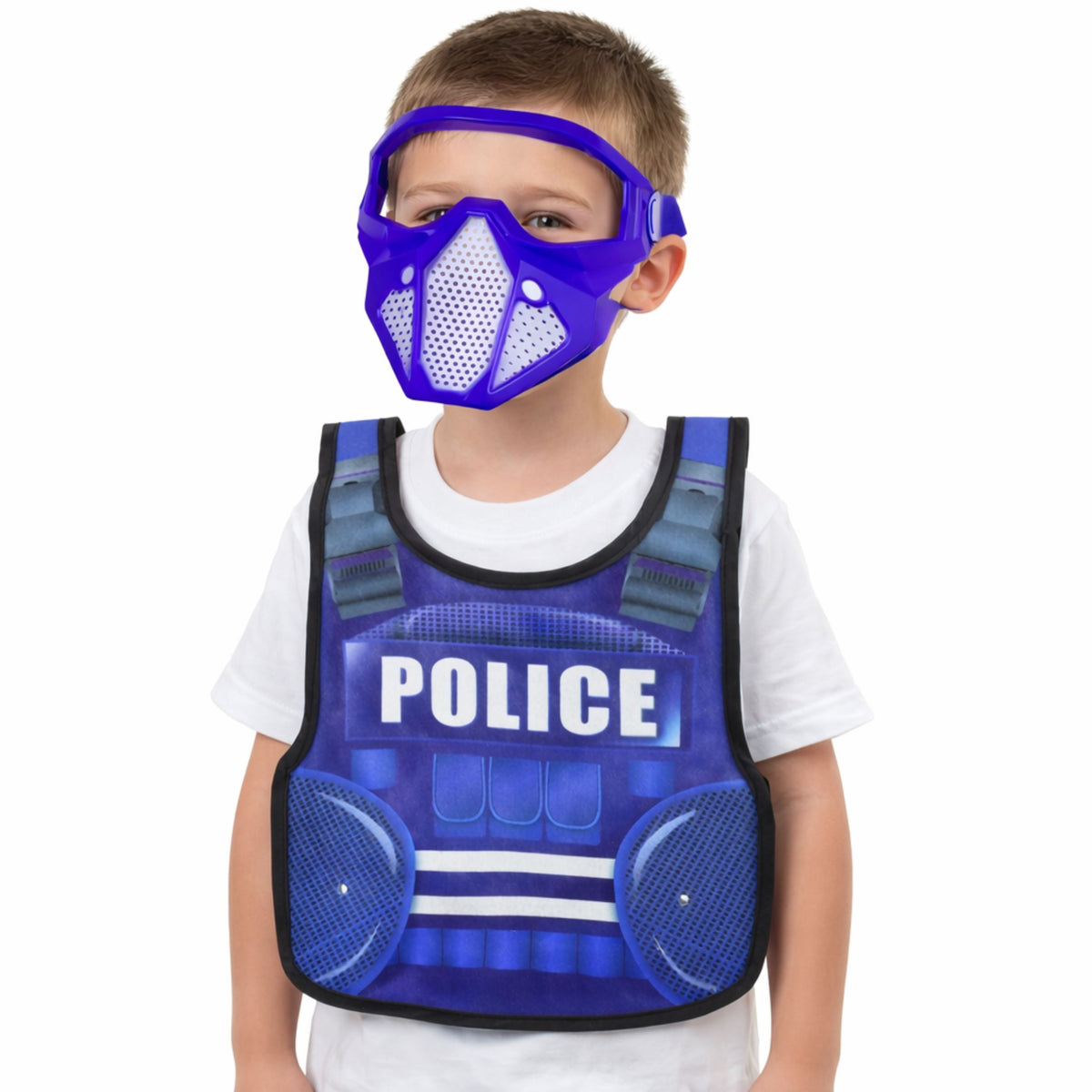 Police Set Vest Rifle Mask Walkie-talkie Accessories