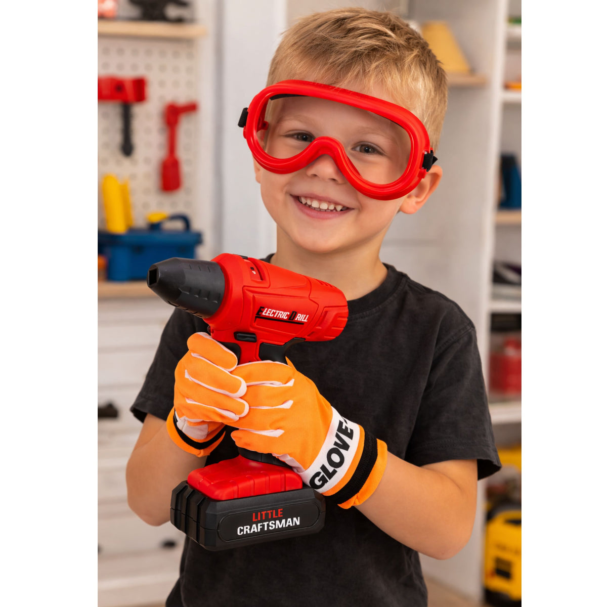 Large Tool Set For Children Battery-operated Screwdriver Grinder 28 Pcs.