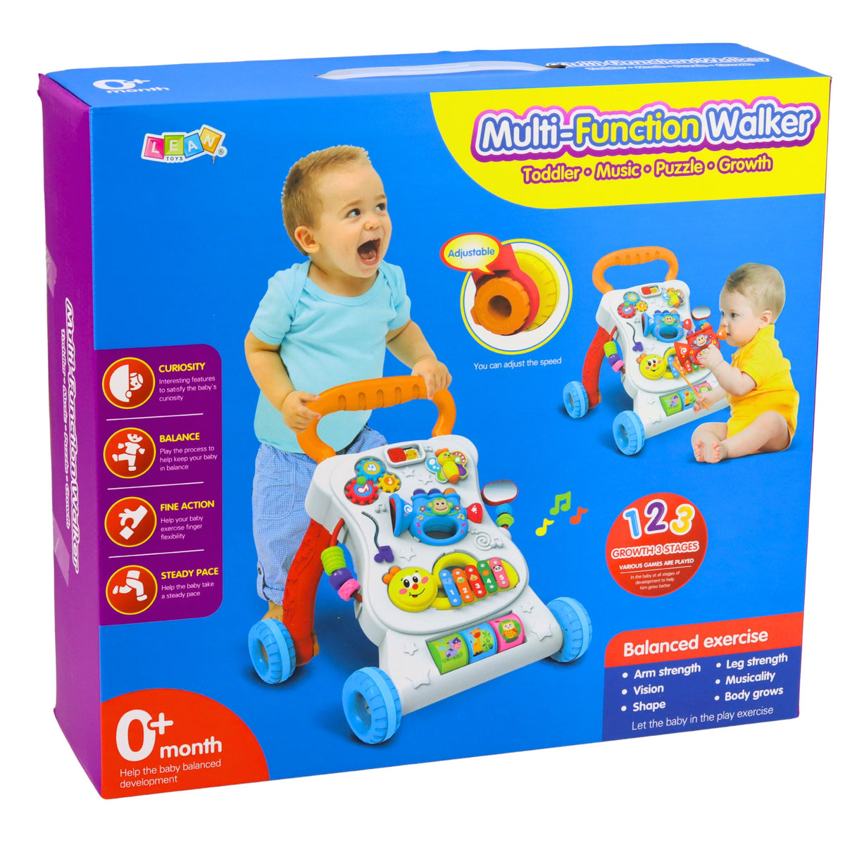 Pusher Walker Pannello musicale interattivo educativo Suoni 3 in 1