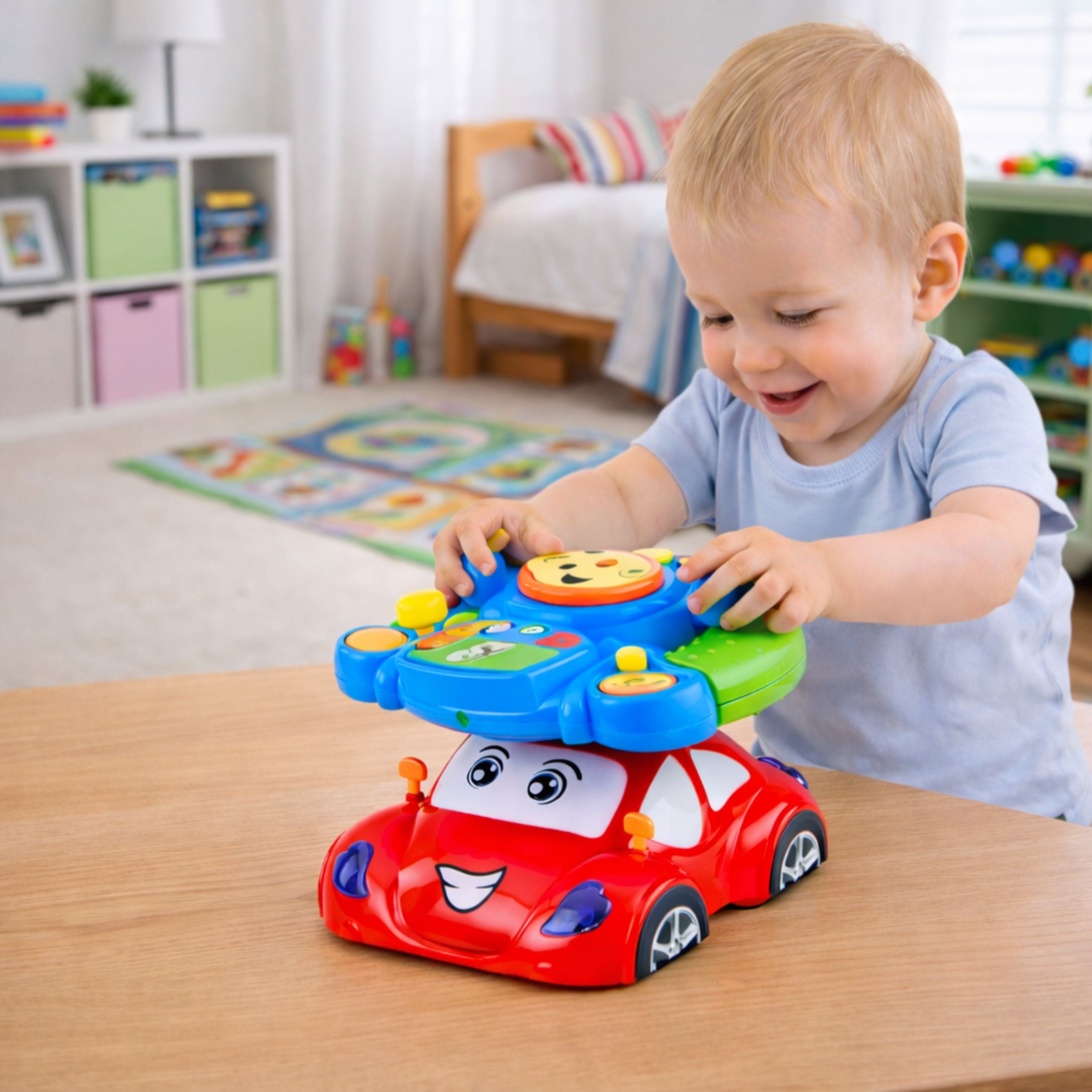 Educational Interactive Musical Steering Wheel Simulator With Projector