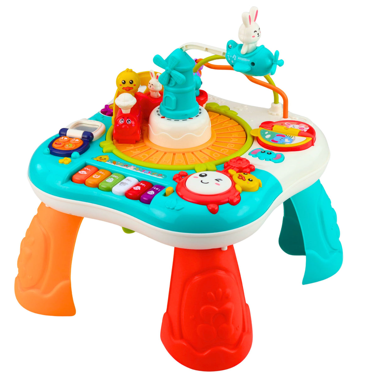Educational Table Interactive Music Panel Piano 2 In 1 Turquoise