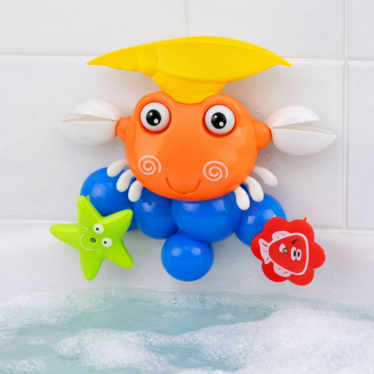 Crab Bath Set Fountain Interactive Toy With Suction Cups