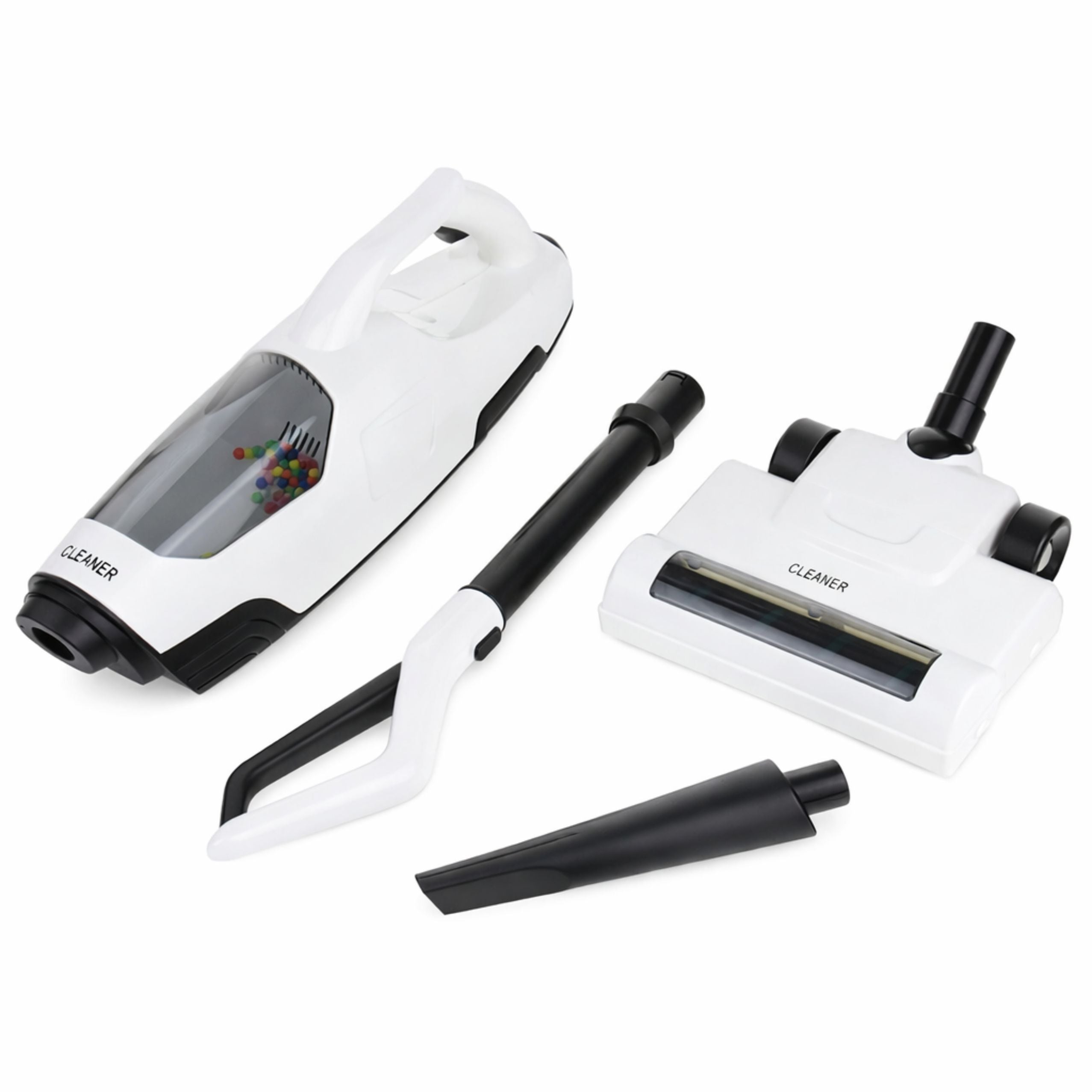 Children's Toy Vacuum Cleaner Vertical Handheld 2-in-1 Suction Function Sounds