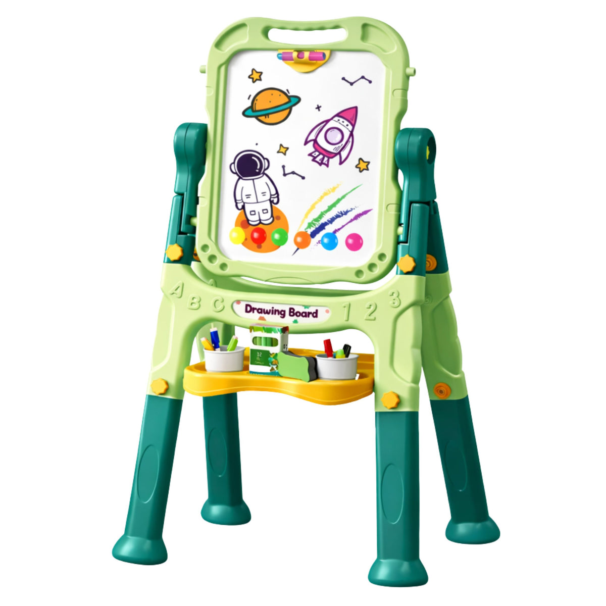 Double-sided Magnetic Dry-erase Chalk Board With Magnets And Chalks 48 pcs.