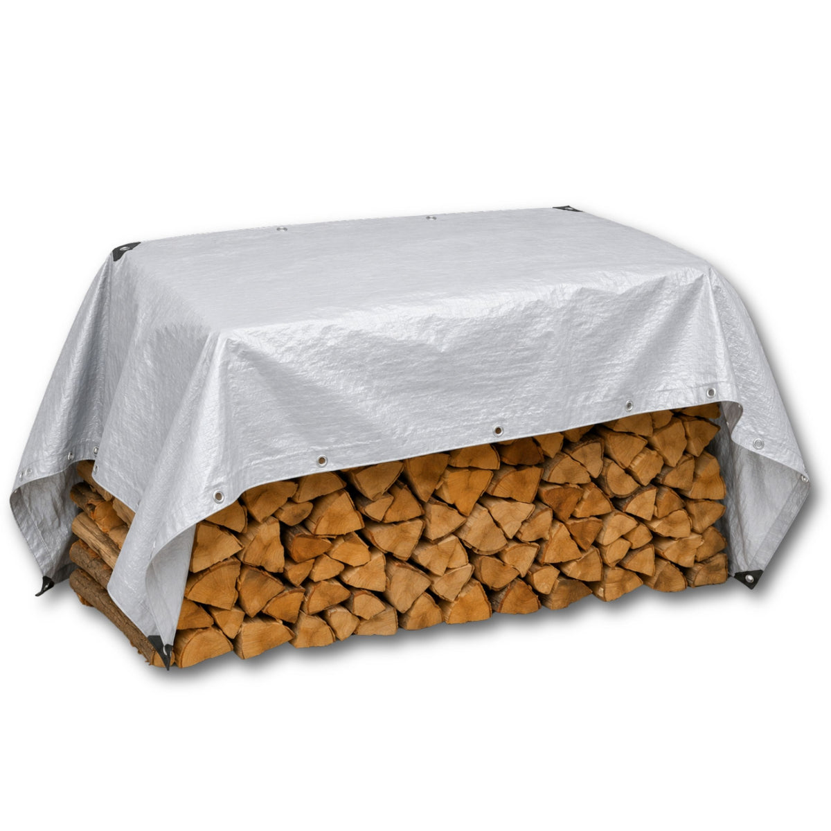 Tarpaulin Waterproof Reinforced Protective Rainproof Foil Gray 2x4 M