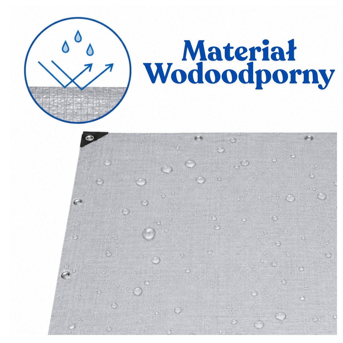 Waterproof Tarpaulin Reinforced Protective Rainproof Foil 3x4 M