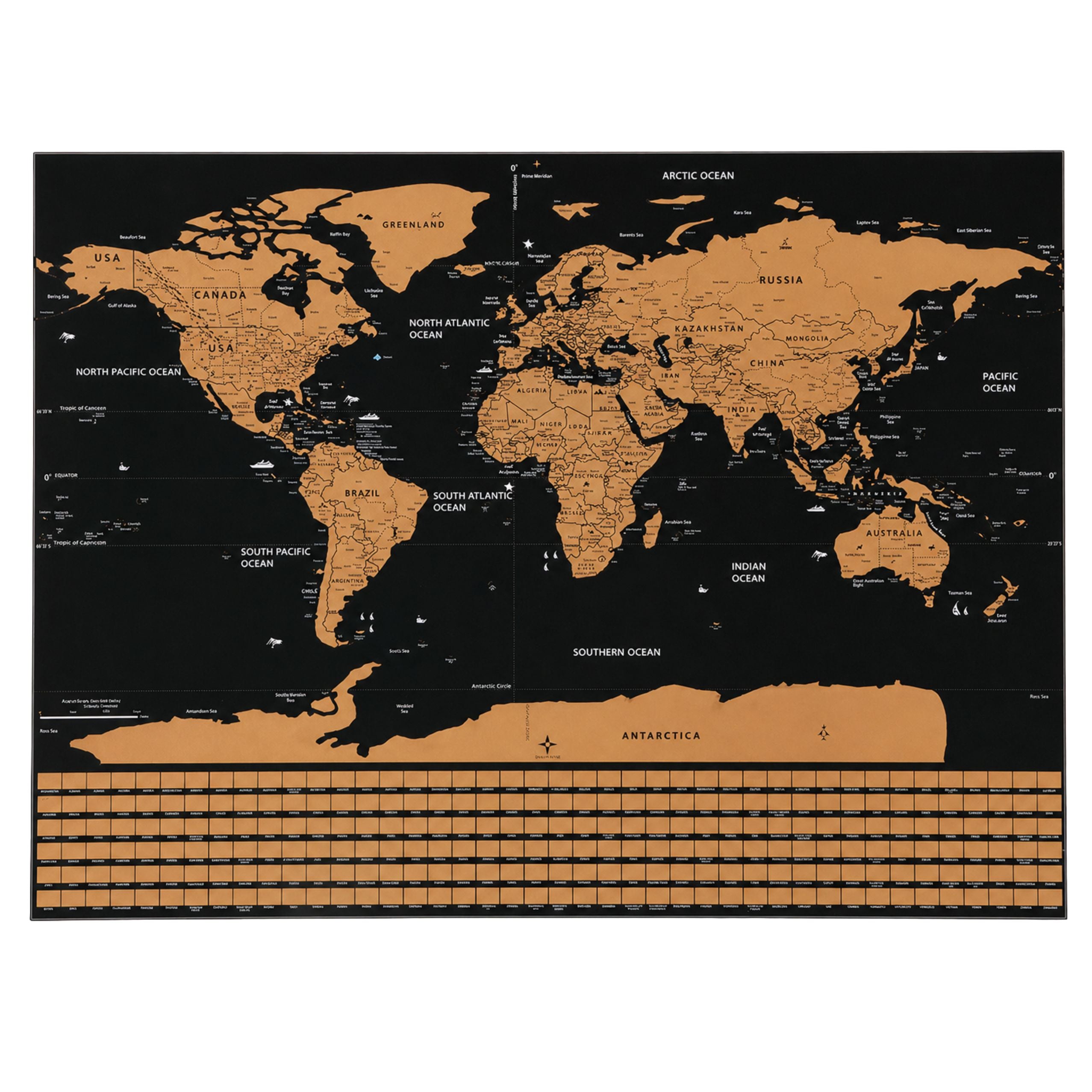 World Map Scratch Poster For Travelers 82 X 59 Cm