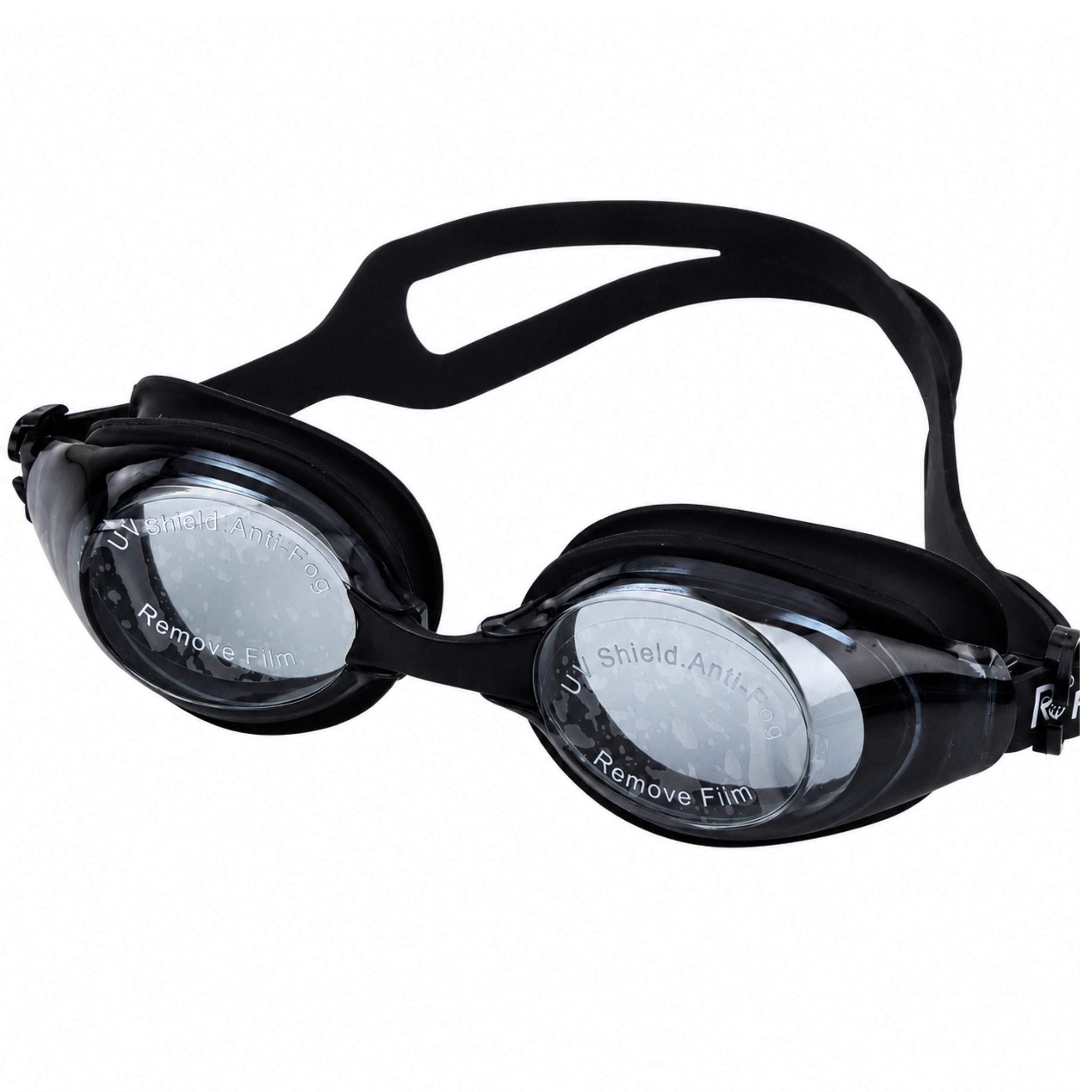 Adjustable Swimming Goggles Anti-fog Coating Uf Protection Black Case
