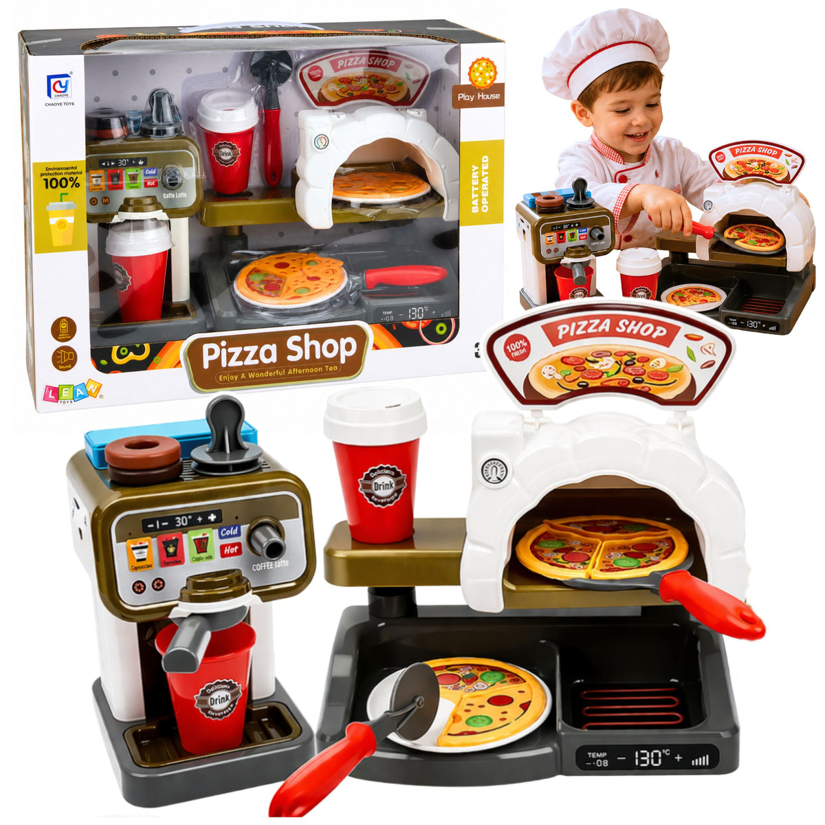 Pizzeria Set Pizza Oven Coffee Maker Accessories Shop