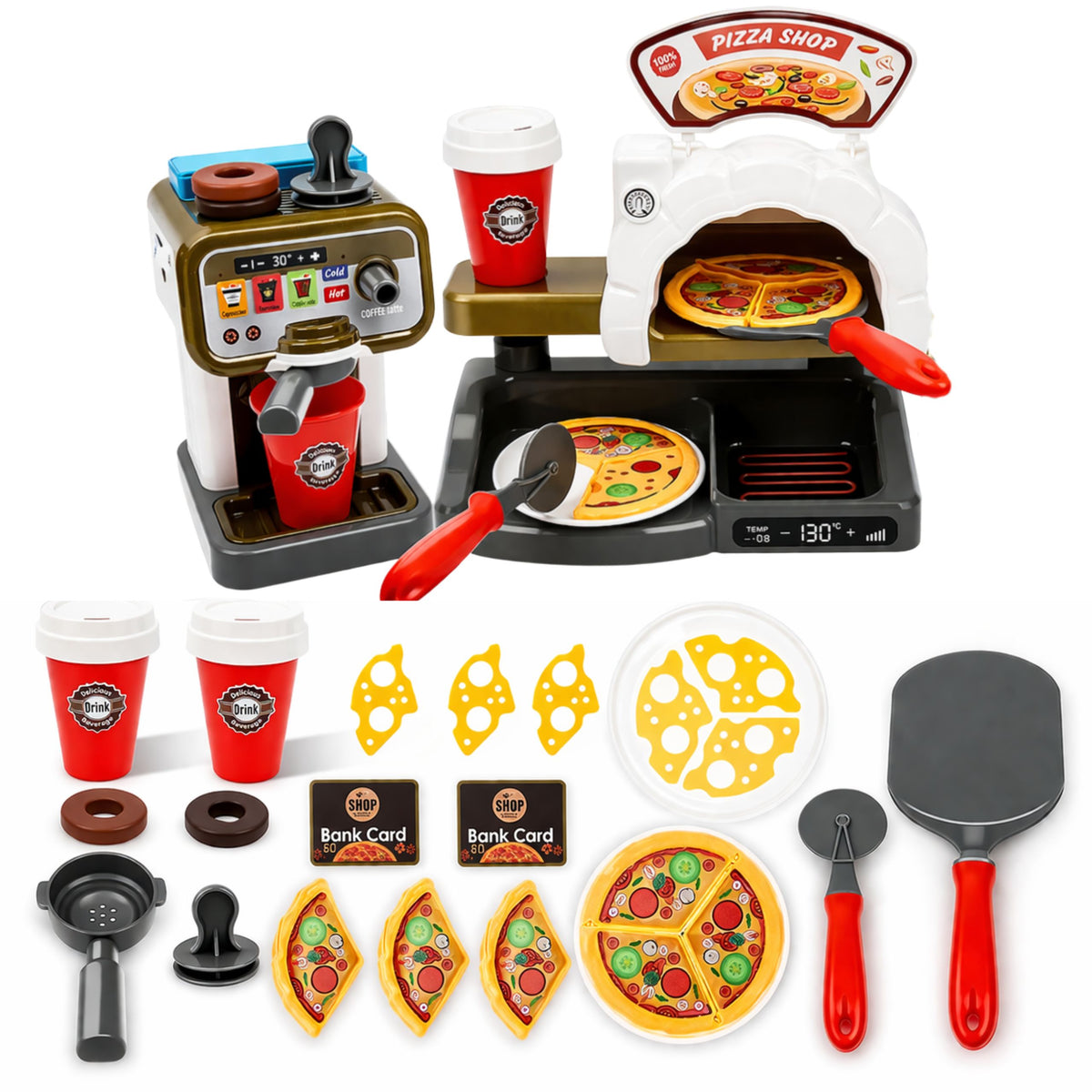 Pizzeria Set Pizza Oven Coffee Maker Accessories Shop