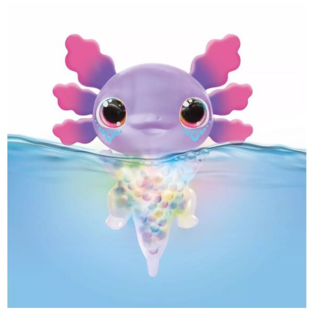 Animagisk lysende axolotl i akvariet