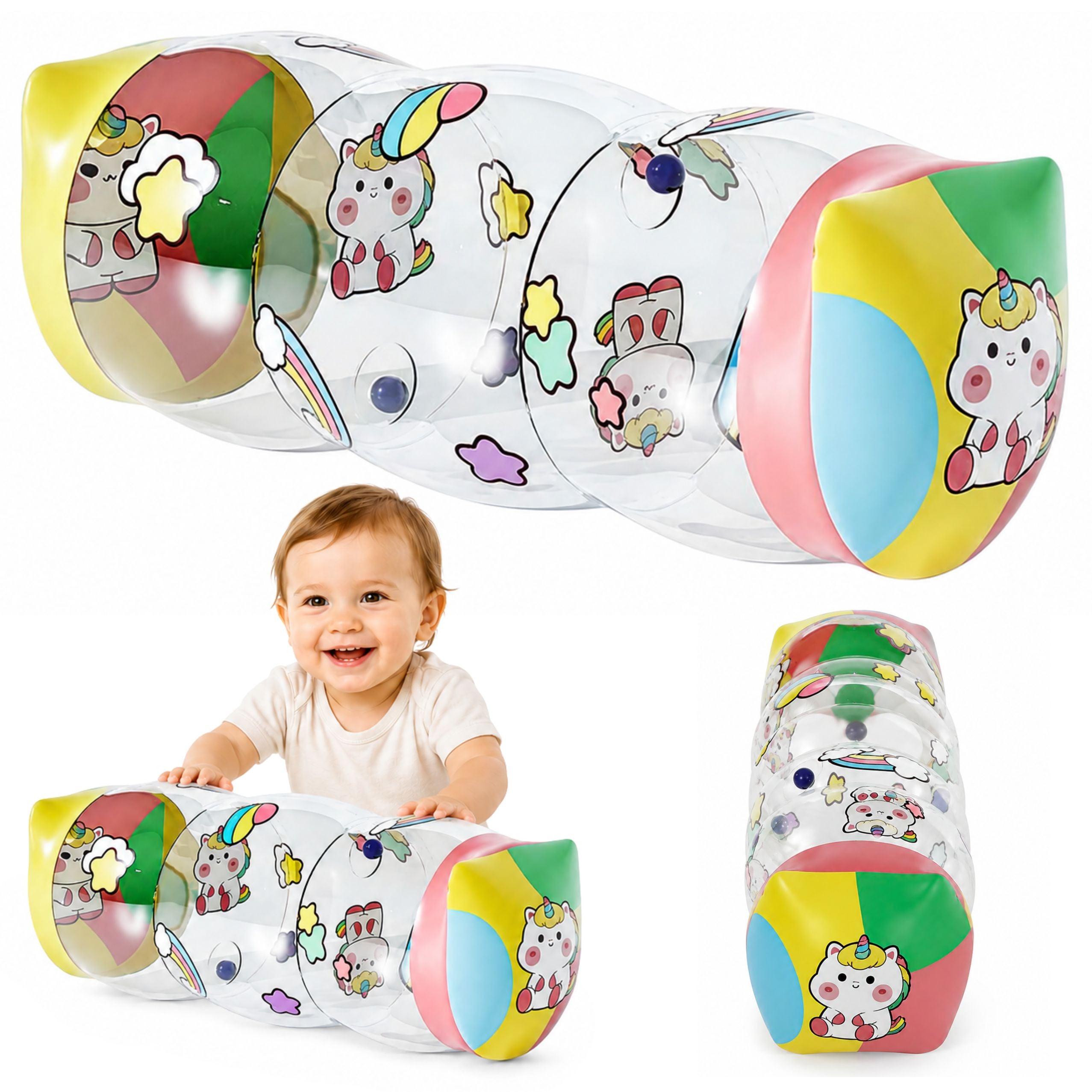 Inflatable Crawling Roller For Toddlers Unicorns 48 X 20cm